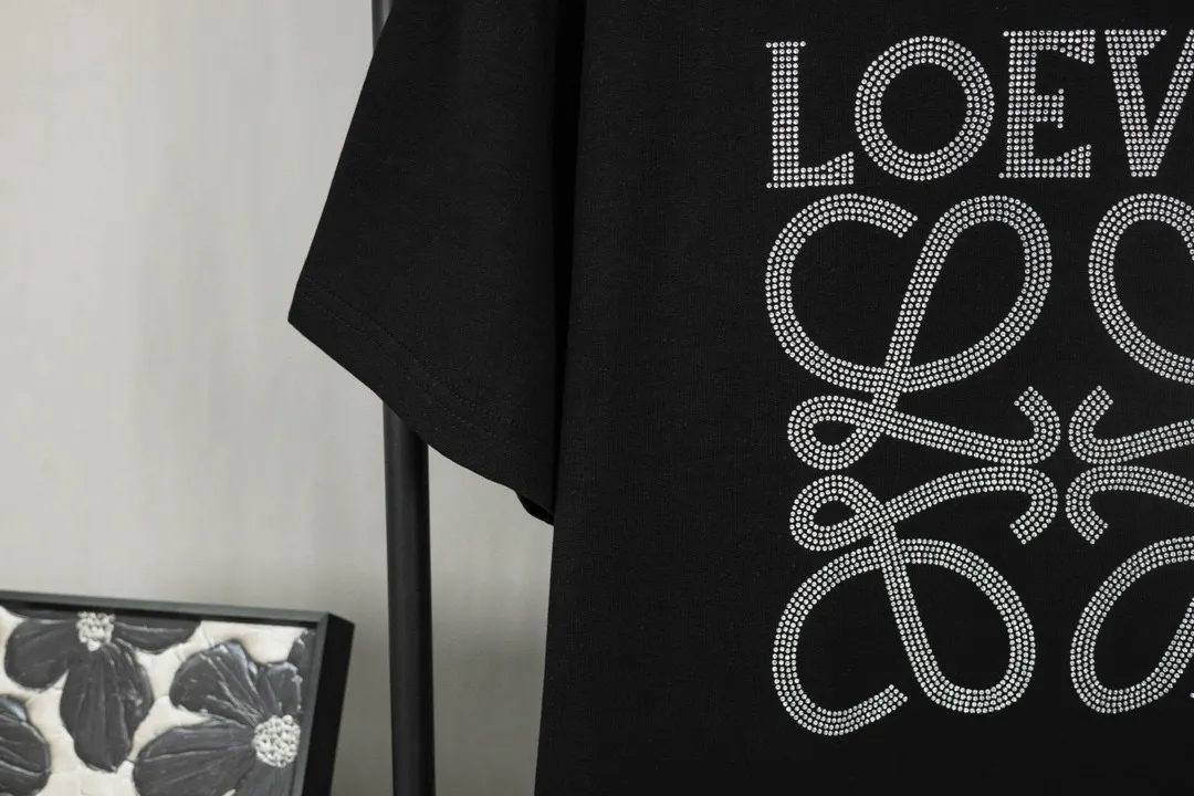 Crystal-Embellished Anagram Cotton T-Shirt D11512226 — view 6