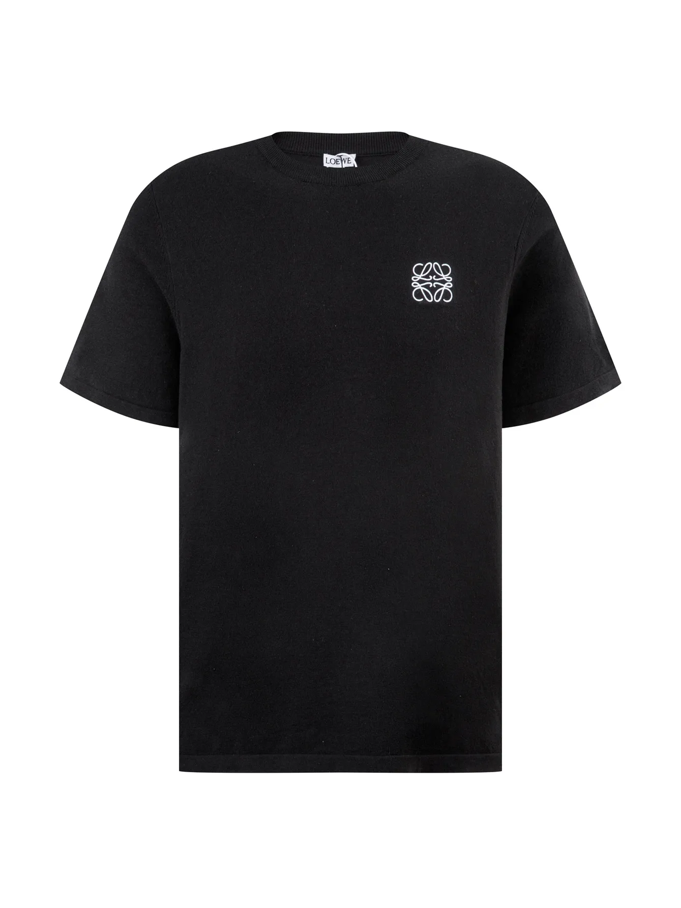 Anagram Embroidered Wool-Blend Knit T-Shirt D11516111