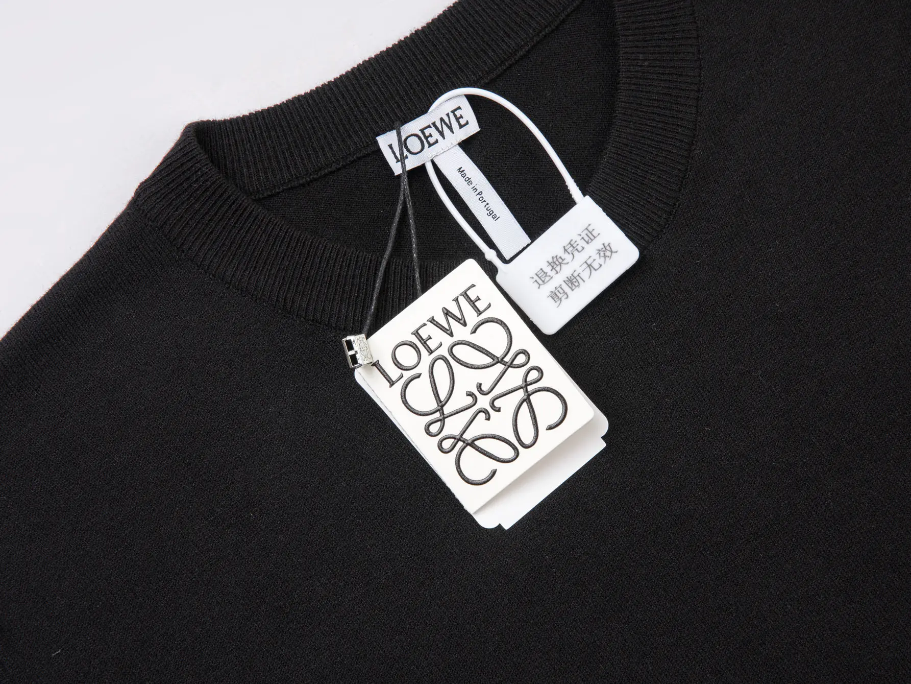Anagram Embroidered Wool-Blend Knit T-Shirt D11516111 — view 2