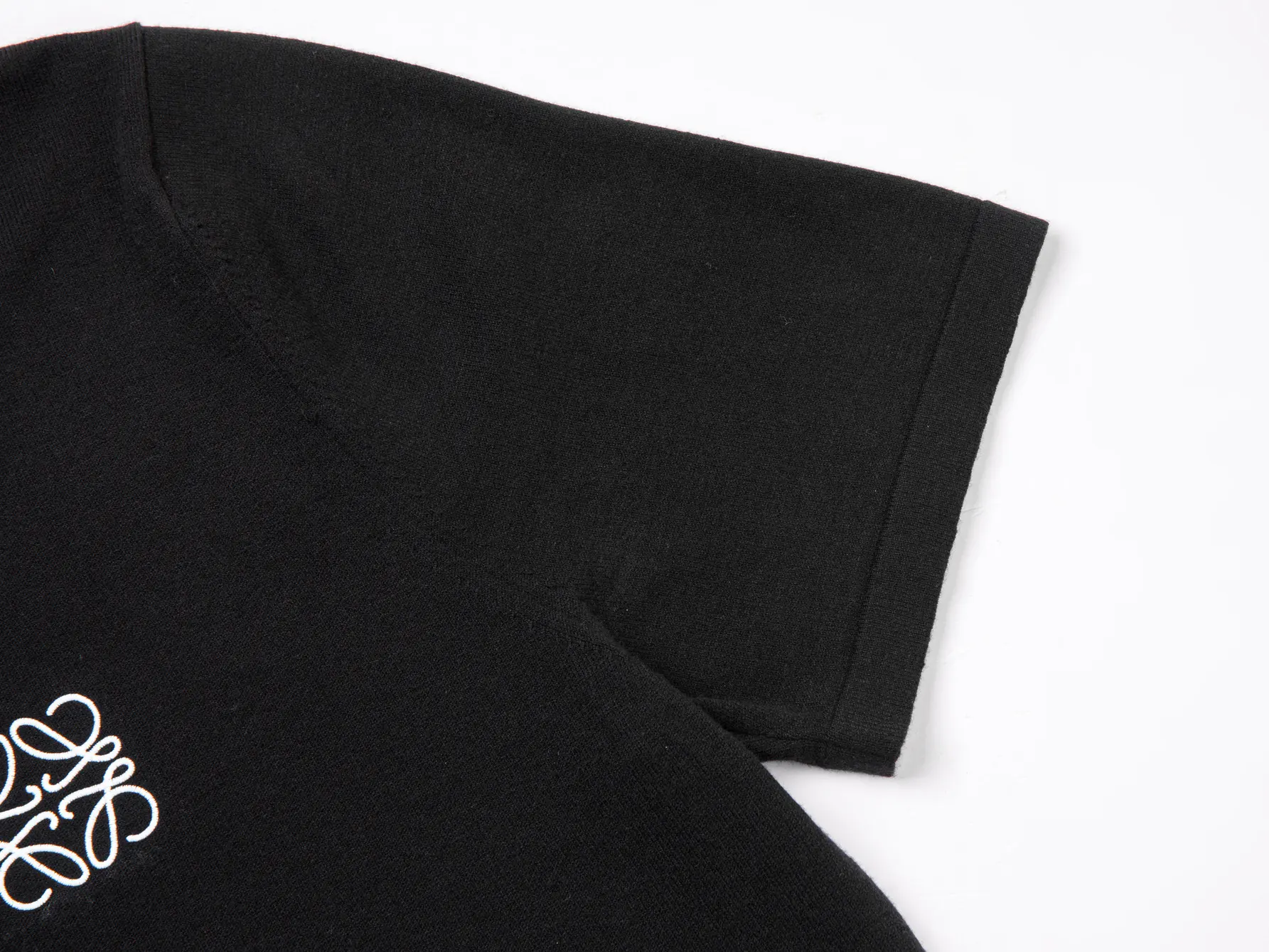 Anagram Embroidered Wool-Blend Knit T-Shirt D11516111 — view 7