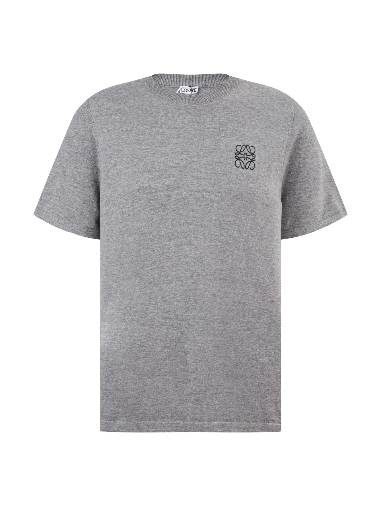 Anagram Embroidered Wool-Blend Knit T-Shirt D11516112
