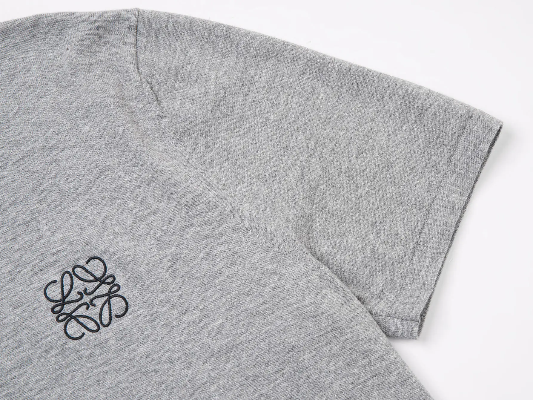 Anagram Embroidered Wool-Blend Knit T-Shirt D11516112 — view 4