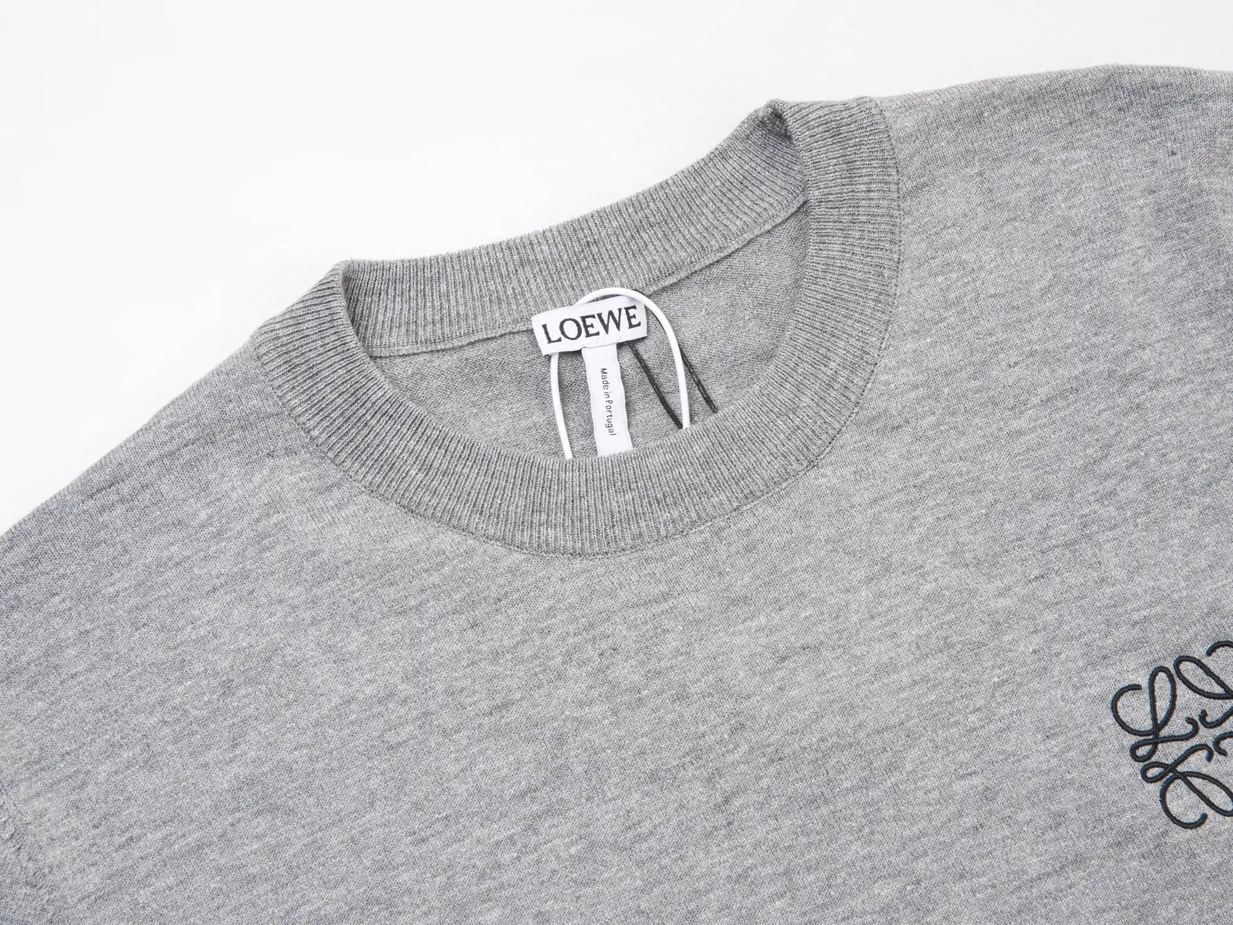 Anagram Embroidered Wool-Blend Knit T-Shirt D11516112 — view 5