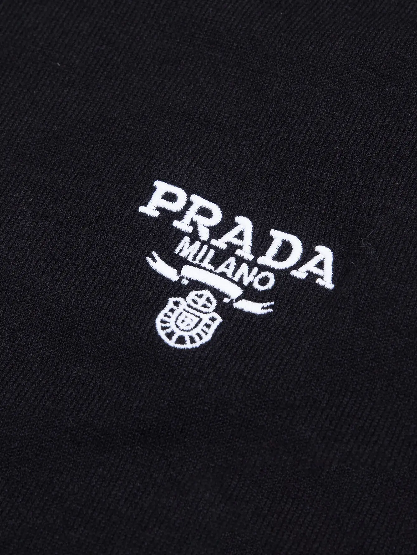 Logo-Embroidered Wool-Blend Knit T-Shirt D11516110 — view 3