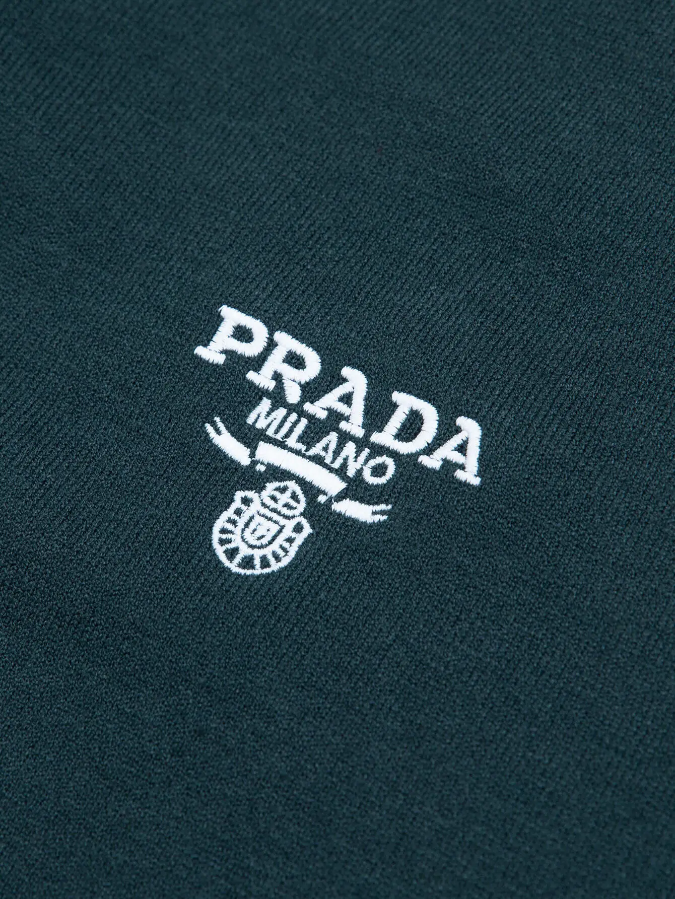 Logo Embroidered Wool-Blend Knit T-Shirt D11516108 — view 3