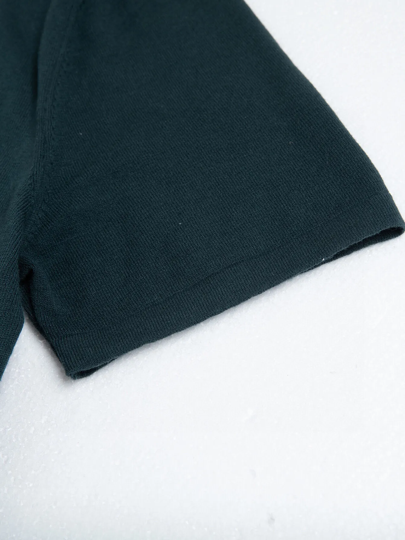 Logo Embroidered Wool-Blend Knit T-Shirt D11516108 — view 7