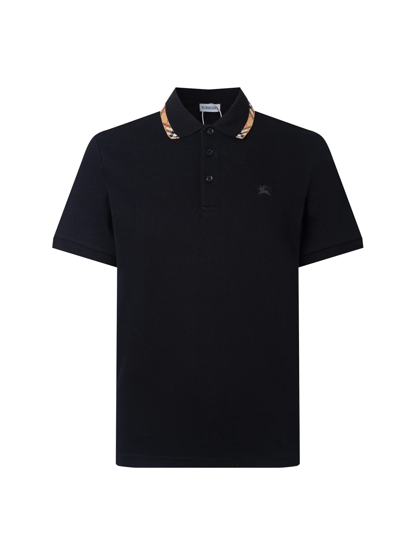 Check-Trim Cotton-Piqué Polo Shirt D12015817