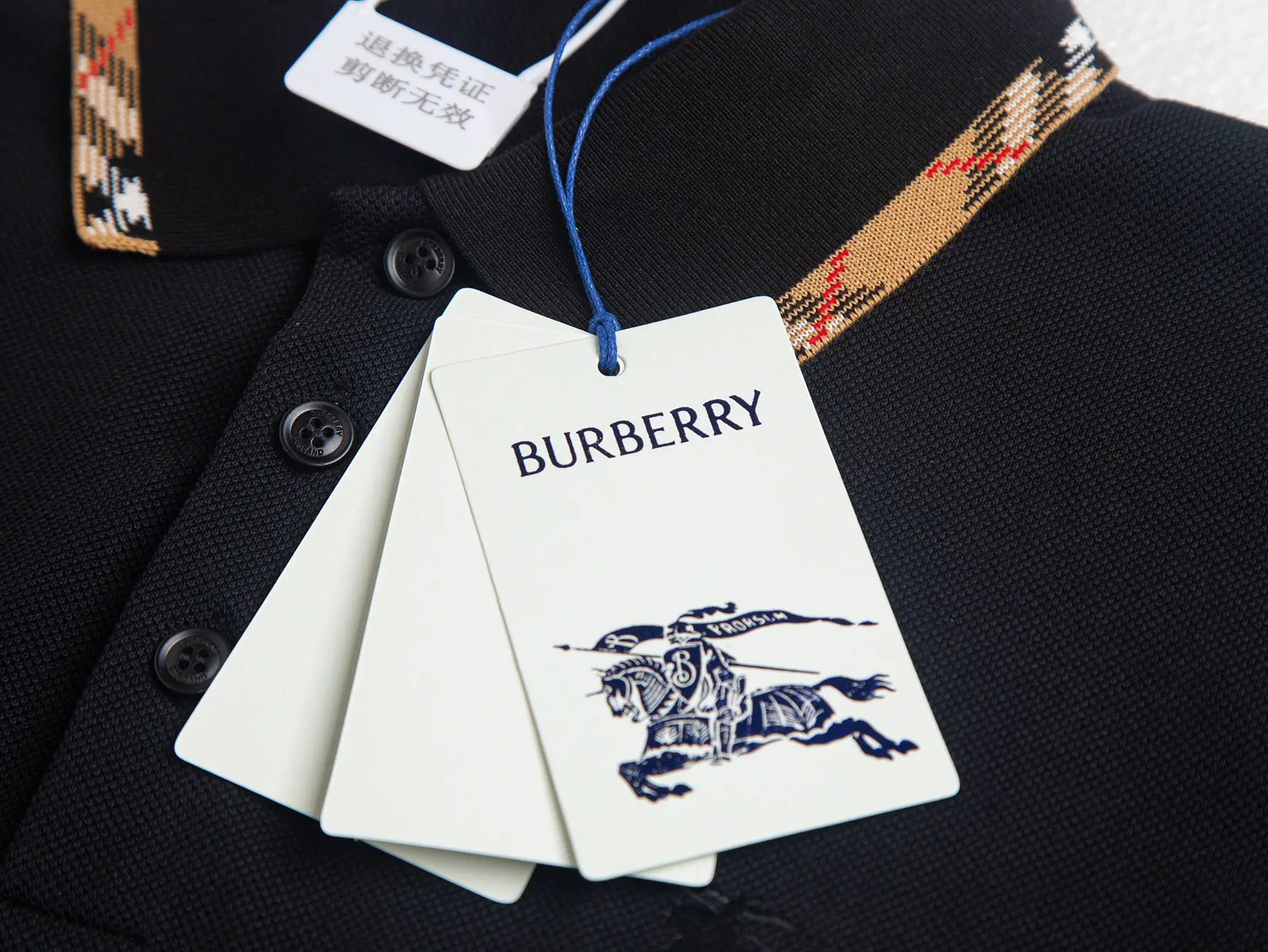 Check-Trim Cotton-Piqué Polo Shirt D12015817 — view 3