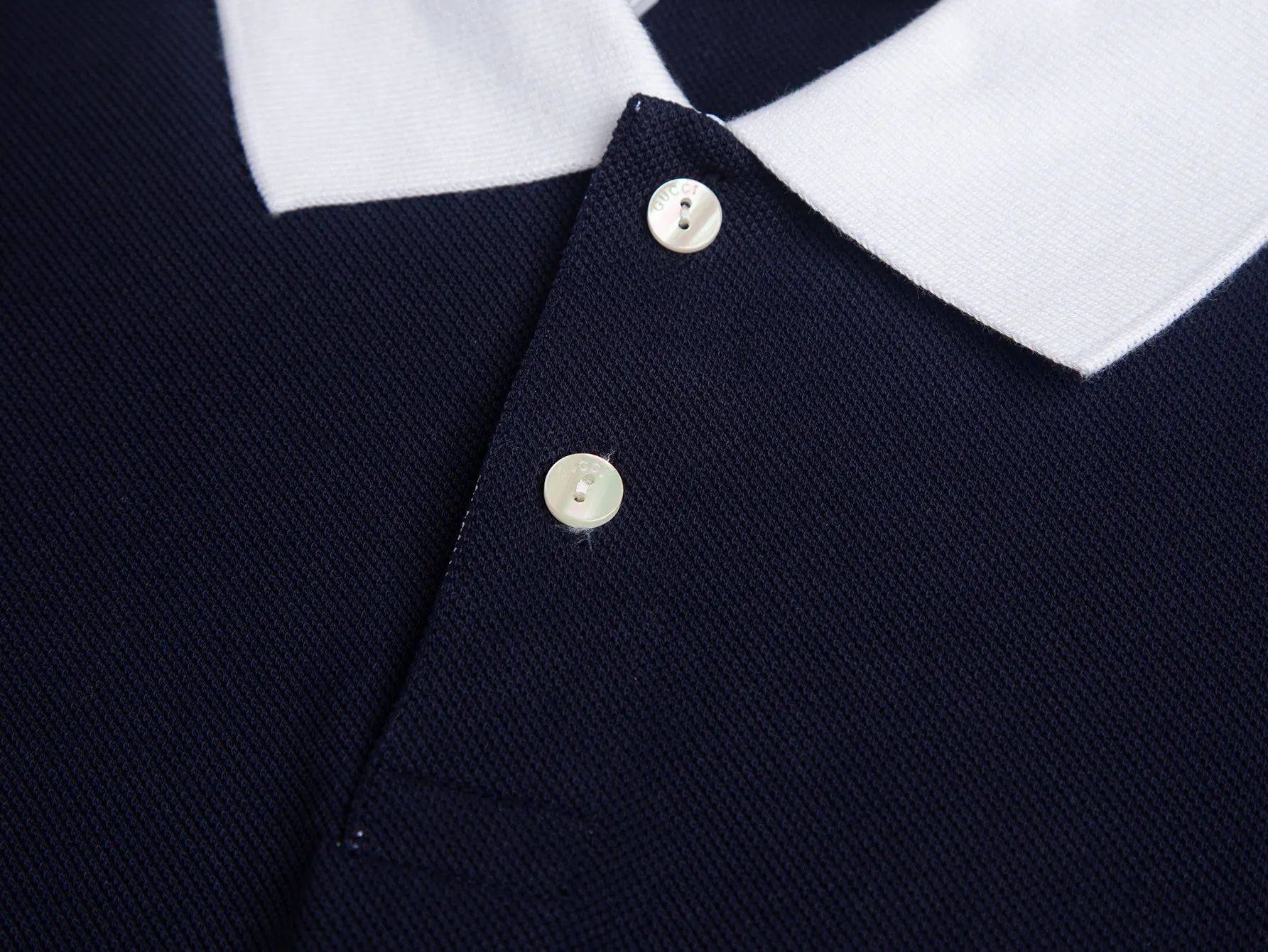 Contrast Collar Piqué Cotton Polo Shirt D12015757 — view 6