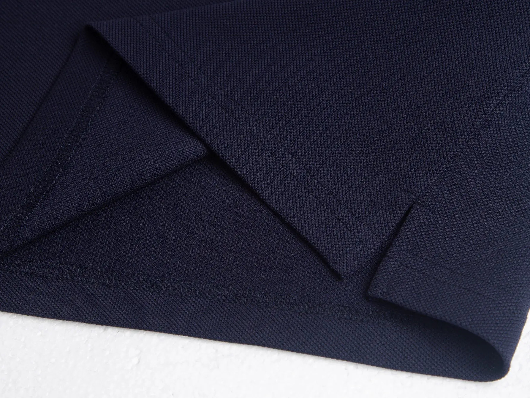 Contrast Collar Piqué Cotton Polo Shirt D12015757 — view 10