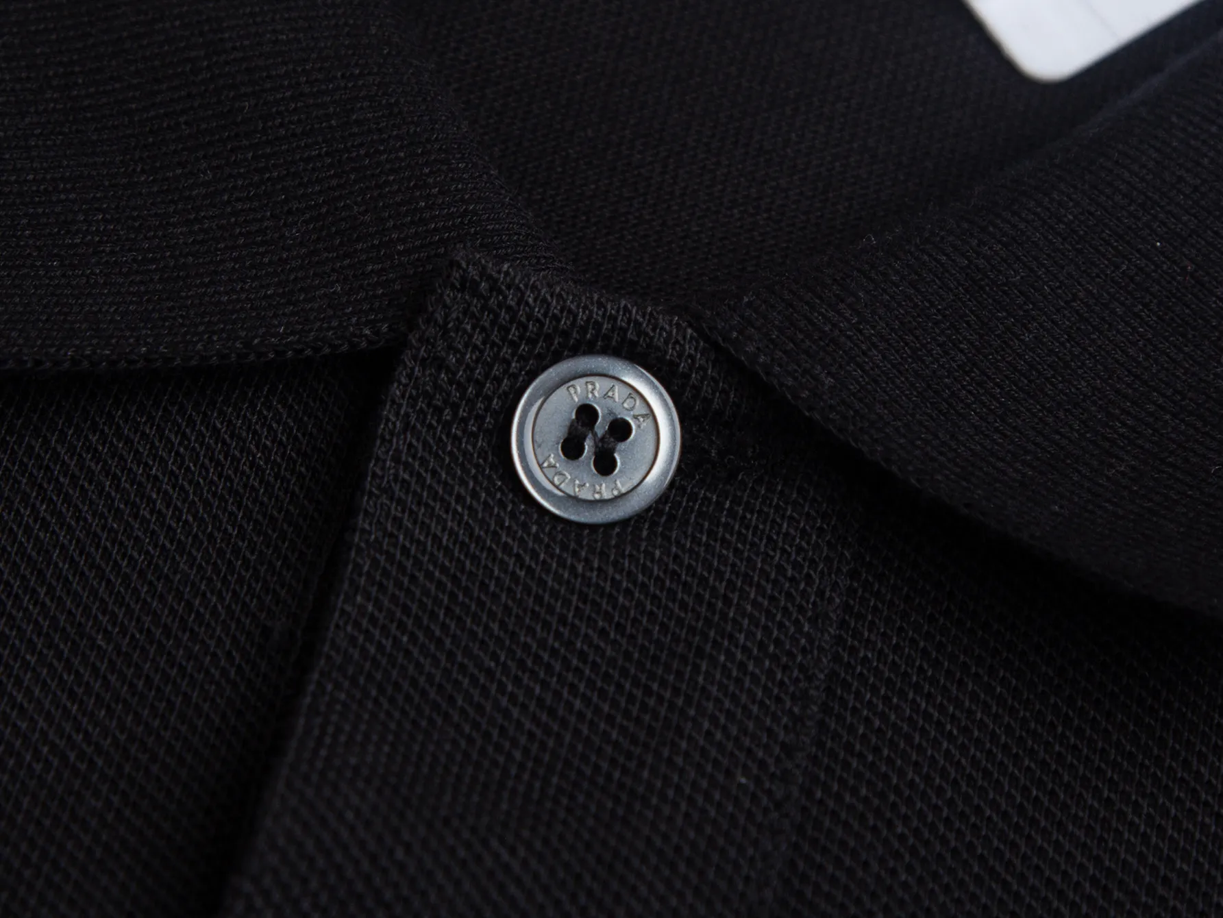 Triangle Logo Piqué Cotton Polo Shirt D12015885 — view 6