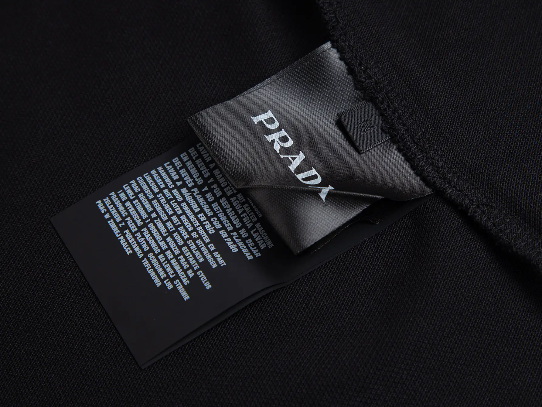 Triangle Logo Piqué Cotton Polo Shirt D12015885 — view 8
