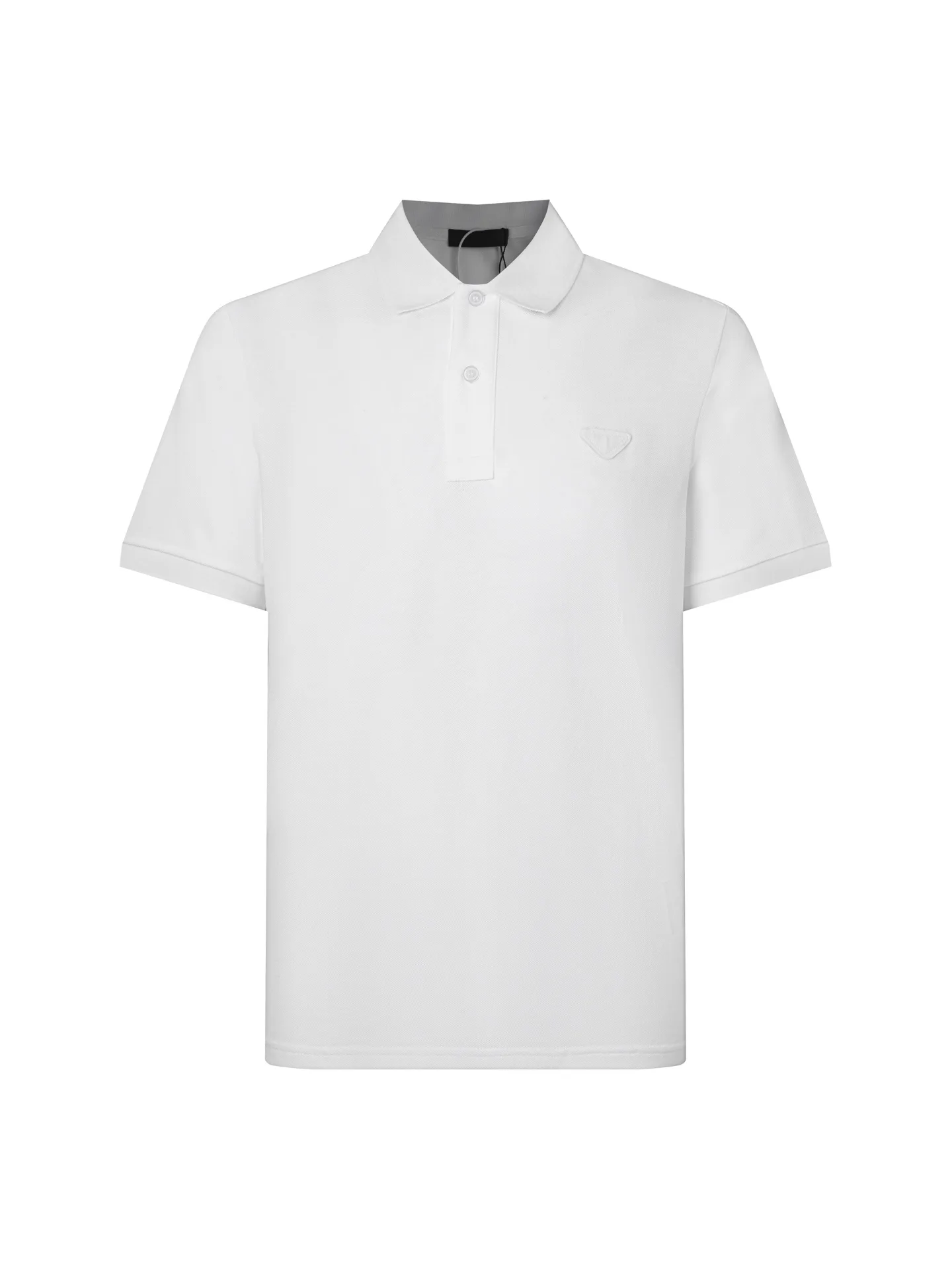 Triangle Logo Piqué Cotton Polo Shirt D12015884