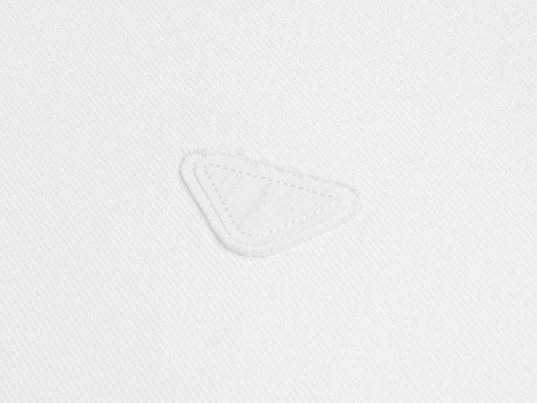 Triangle Logo Piqué Cotton Polo Shirt D12015884 — view 5