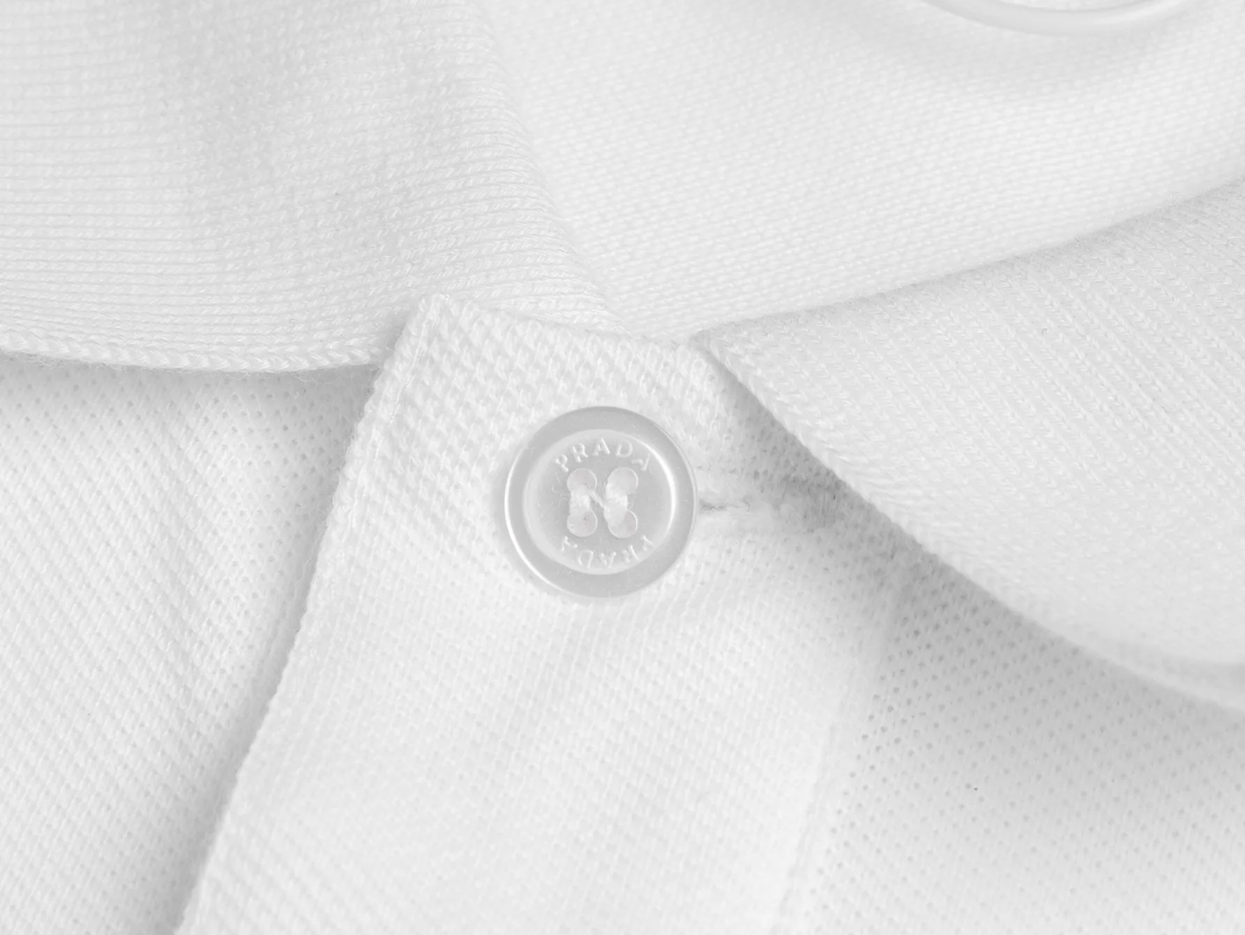 Triangle Logo Piqué Cotton Polo Shirt D12015884 — view 6