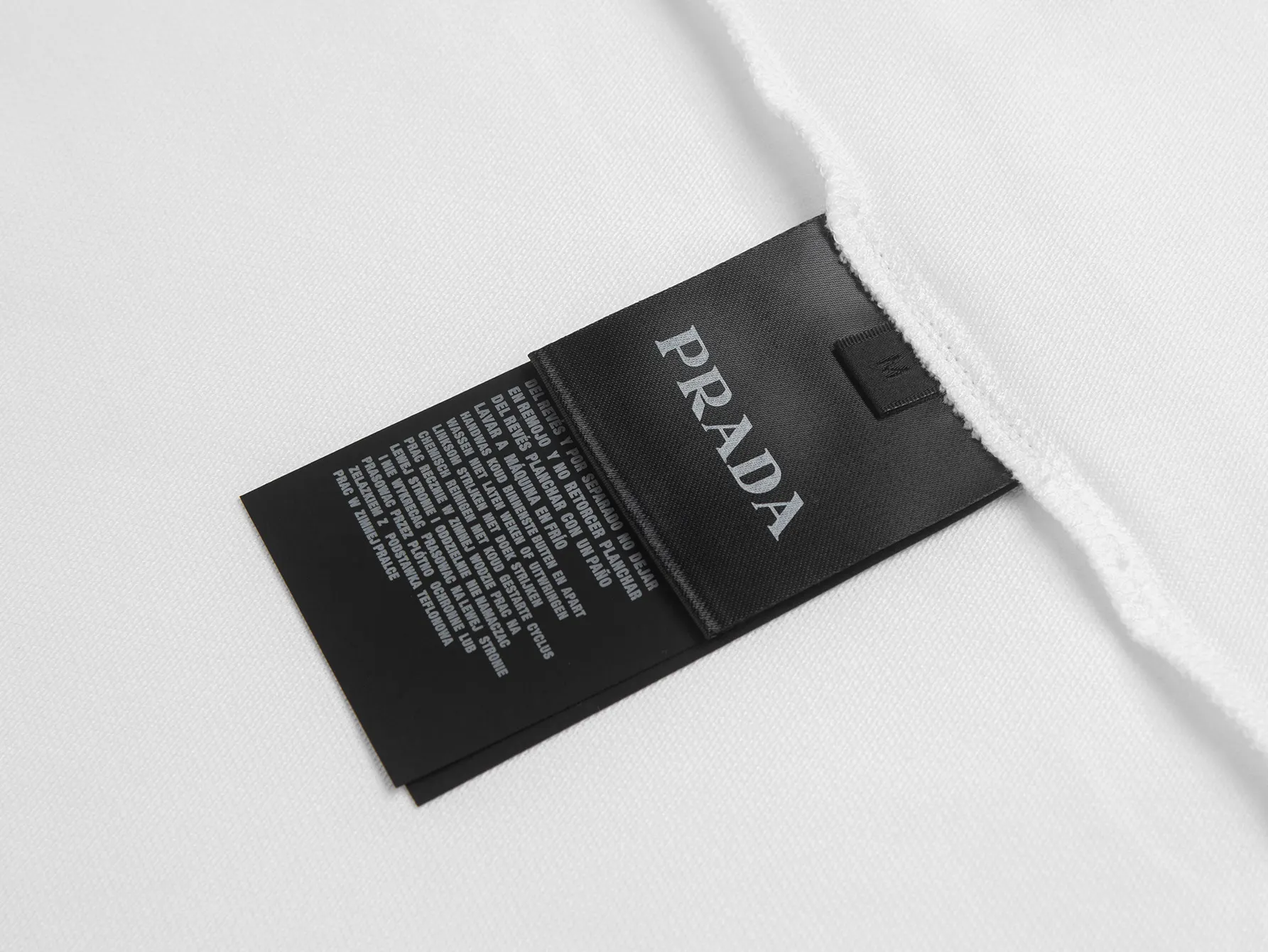 Triangle Logo Piqué Cotton Polo Shirt D12015884 — view 8