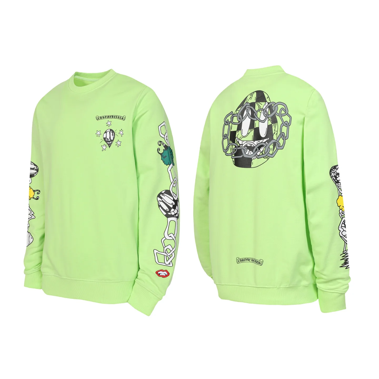 Graffiti Print Crew-Neck Sweatshirt D12513471