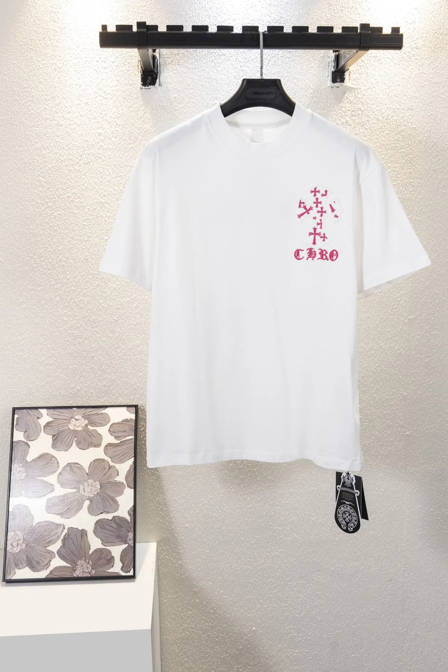 Cross Patch Embroidered Cotton T-Shirt D12512204