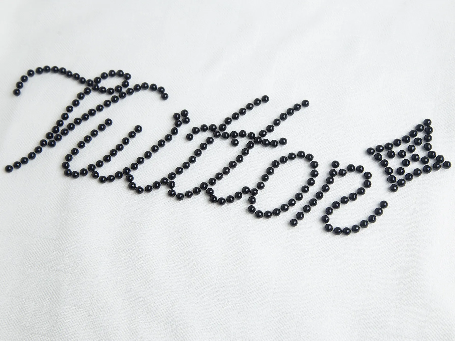 Beaded Logo Cotton Piqué T-Shirt D12515941 — view 3