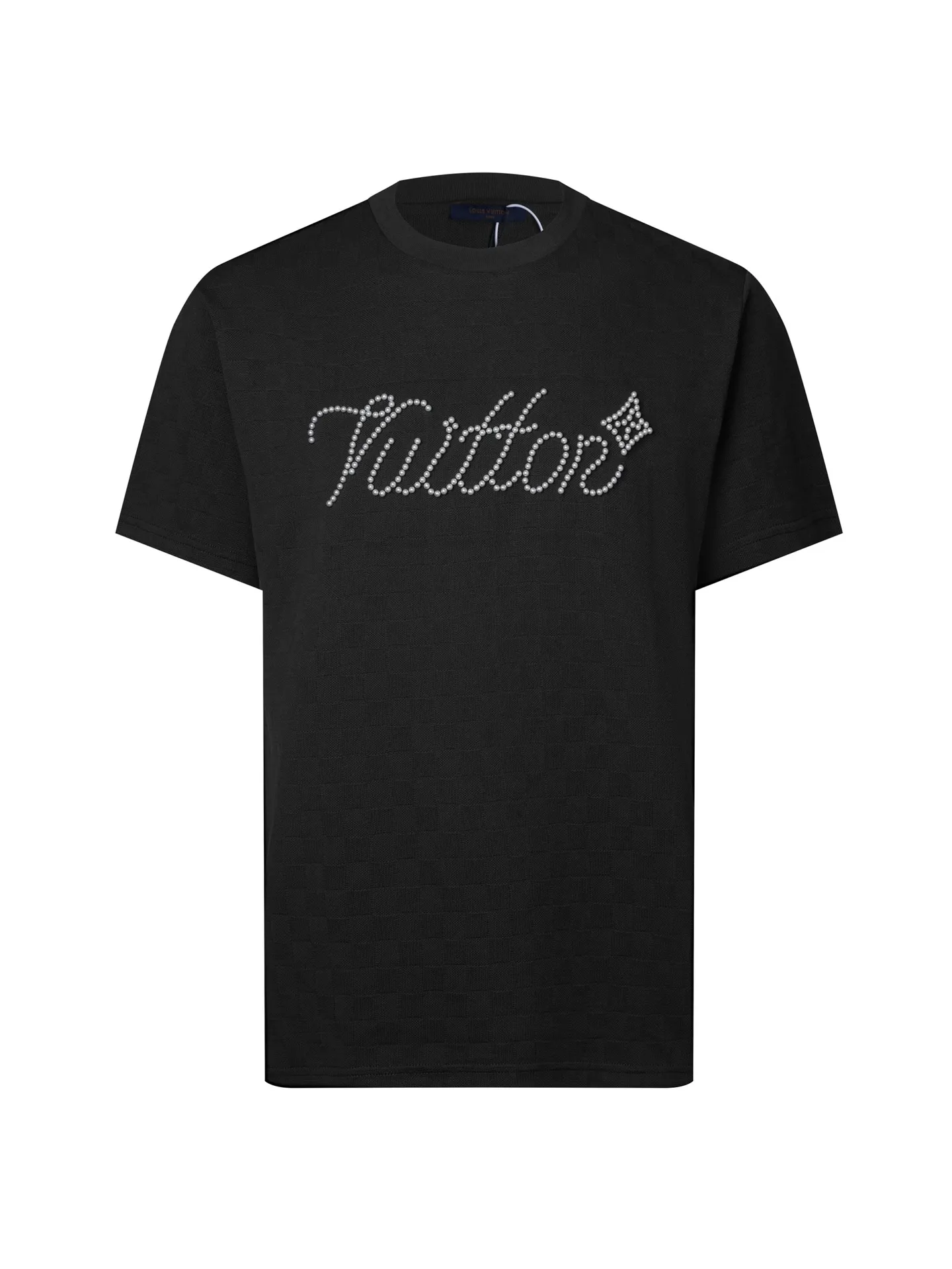 Pearl-Embellished Logo Cotton T-Shirt D12515942