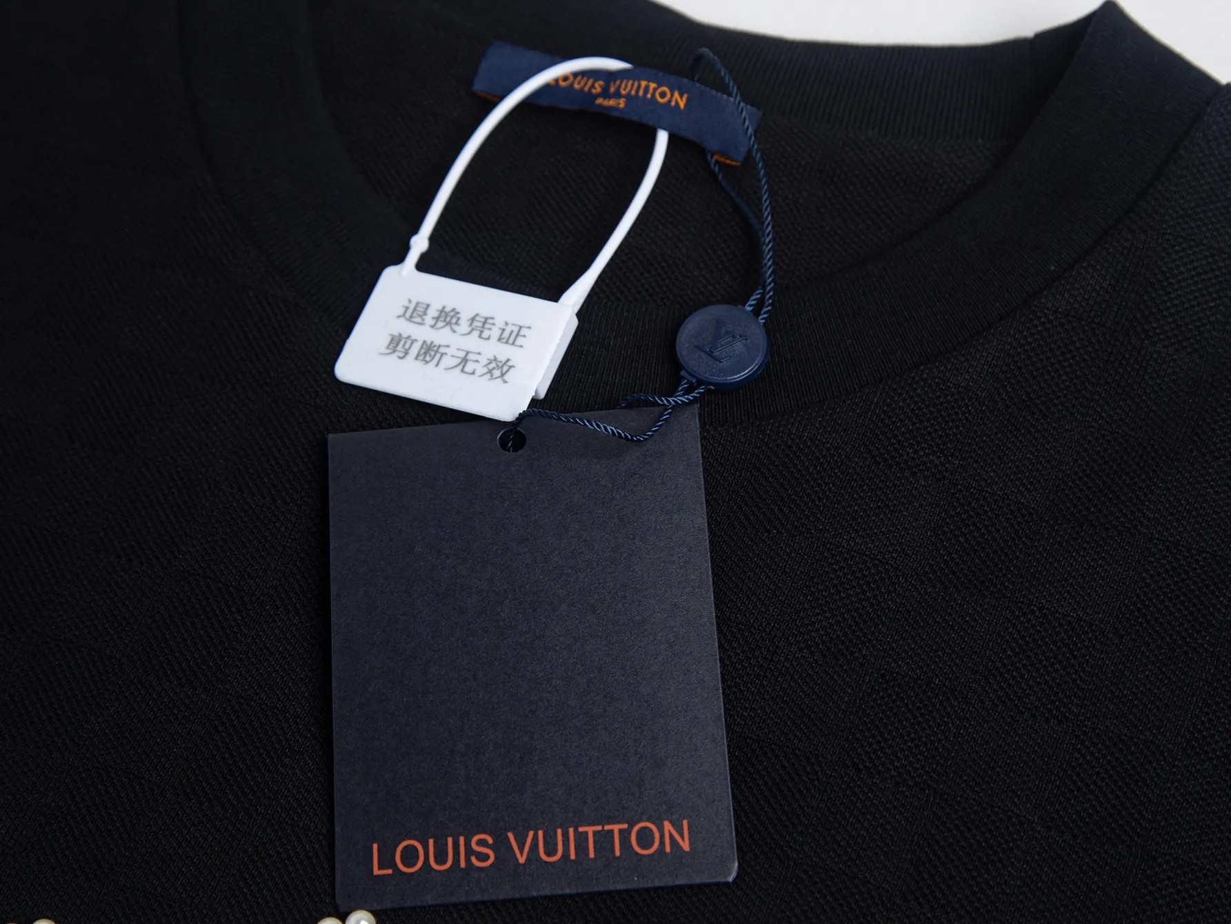 Pearl-Embellished Logo Cotton T-Shirt D12515942 — view 7