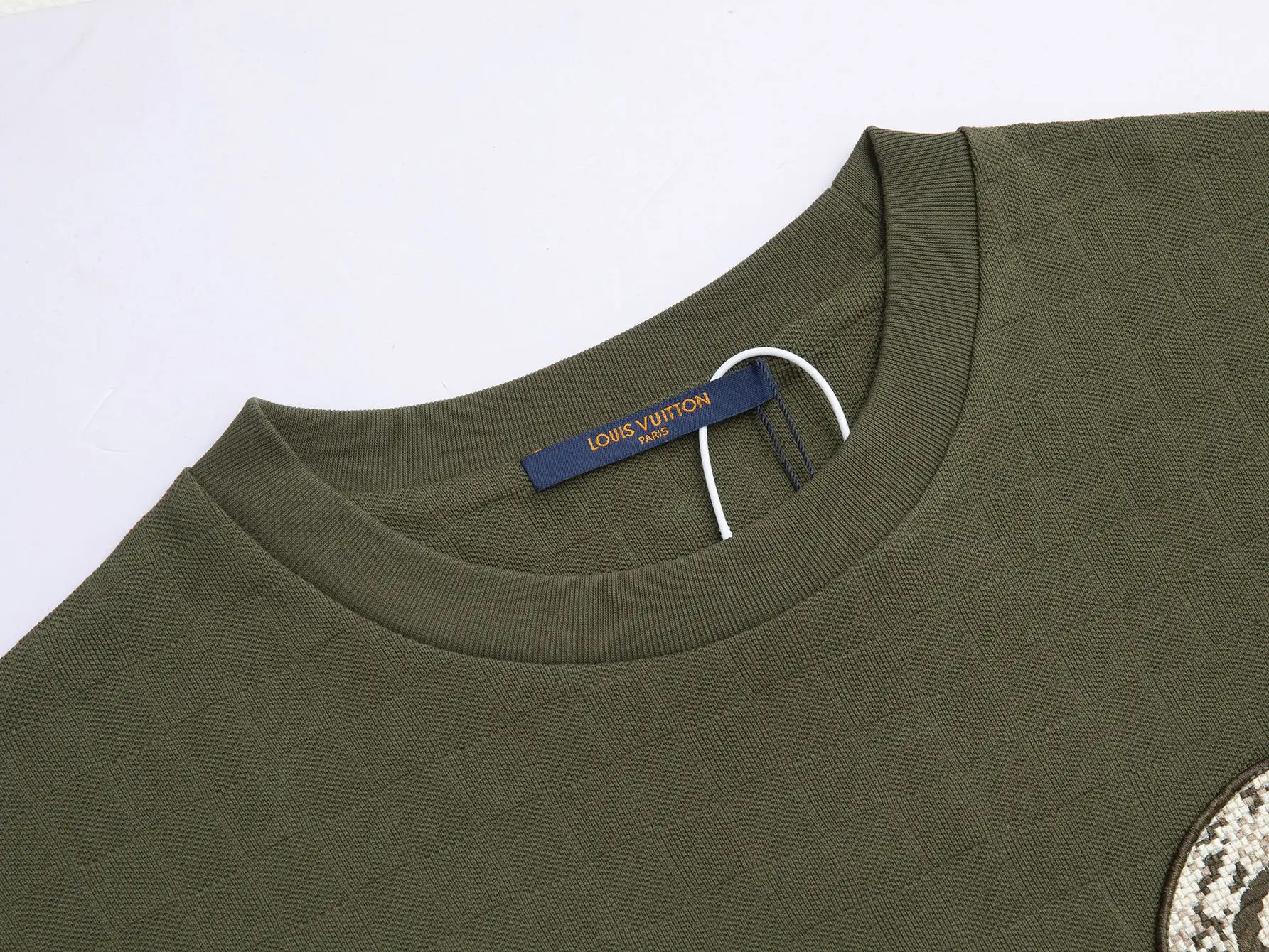 Embroidered Damier Piqué Cotton T-Shirt D12516105 — view 4
