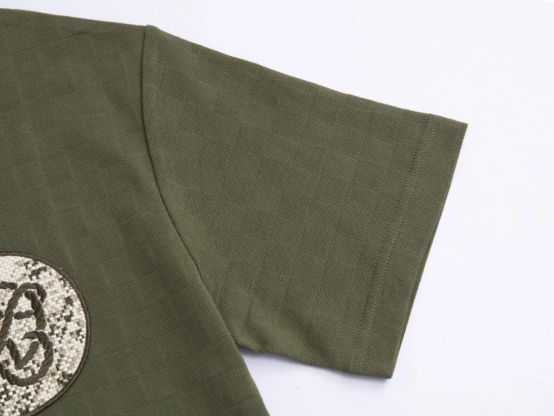 Embroidered Damier Piqué Cotton T-Shirt D12516105 — view 9