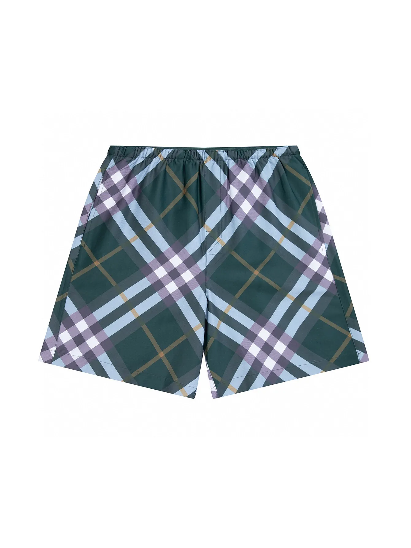 Check Print Twill Swim Shorts D12516122 — view 2