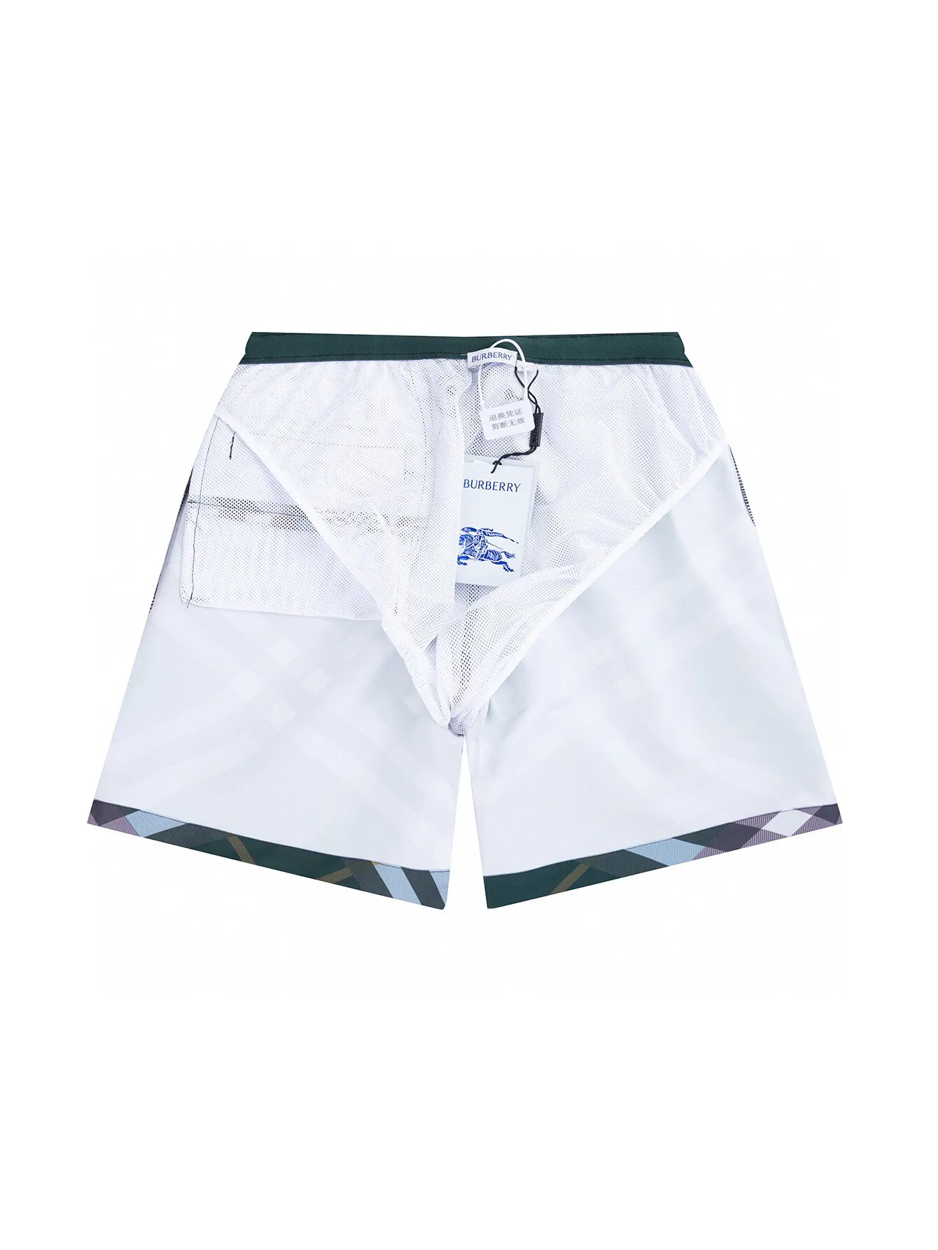 Check Print Twill Swim Shorts D12516122 — view 6