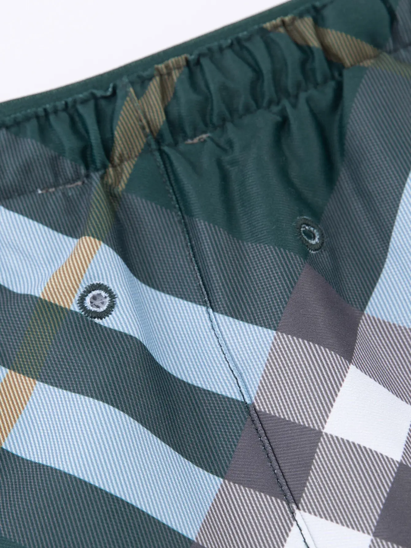 Check Print Twill Swim Shorts D12516122 — view 9