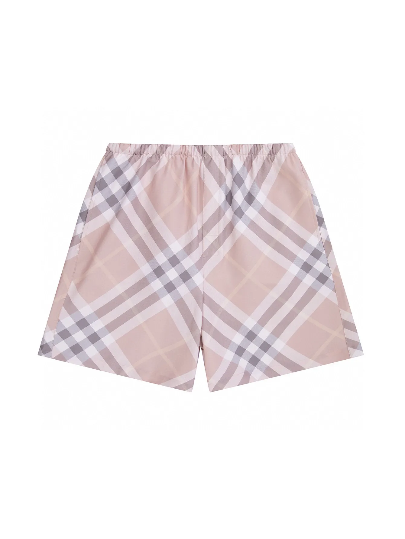 Check Print Twill Swim Shorts D12516123 — view 2