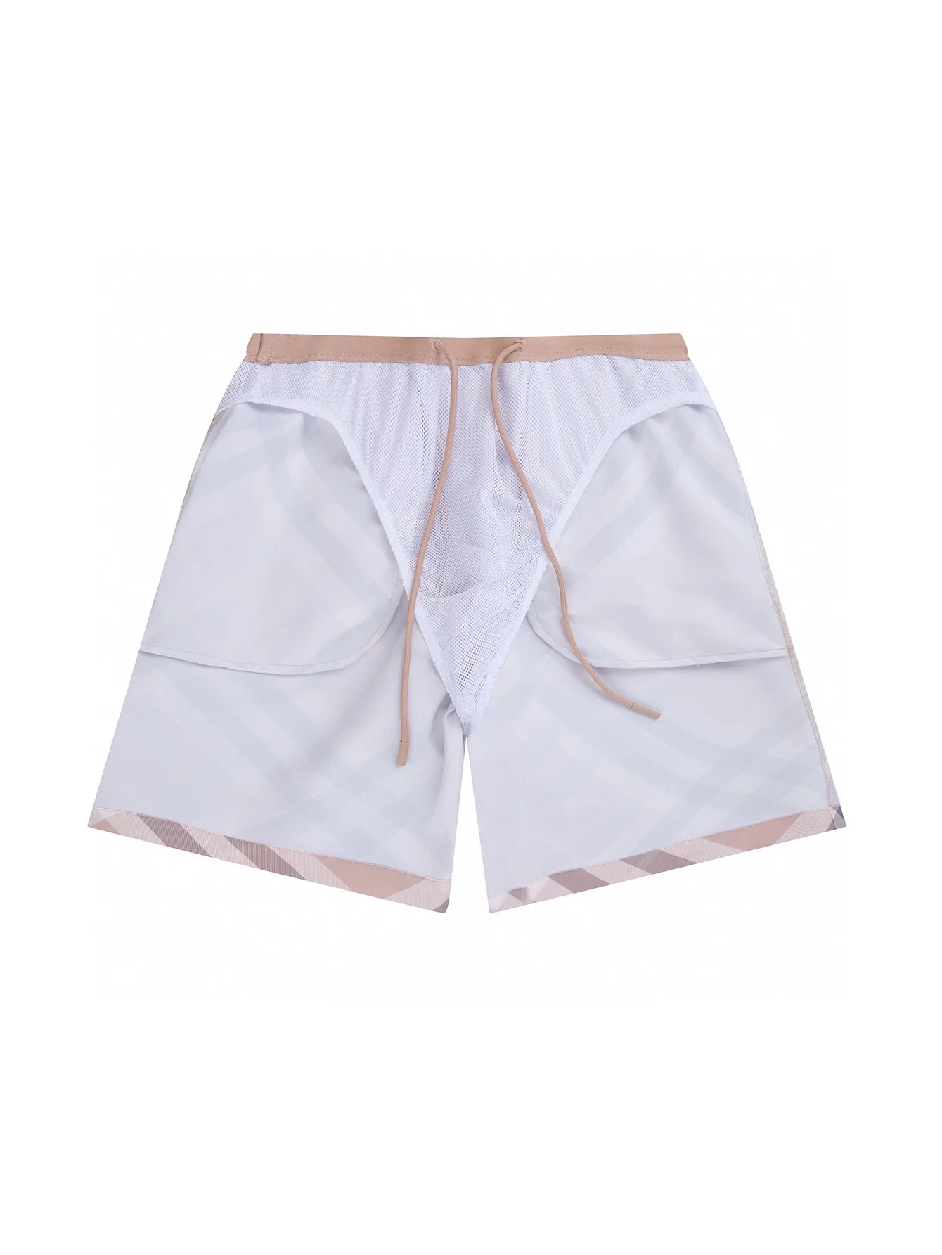 Check Print Twill Swim Shorts D12516123 — view 4