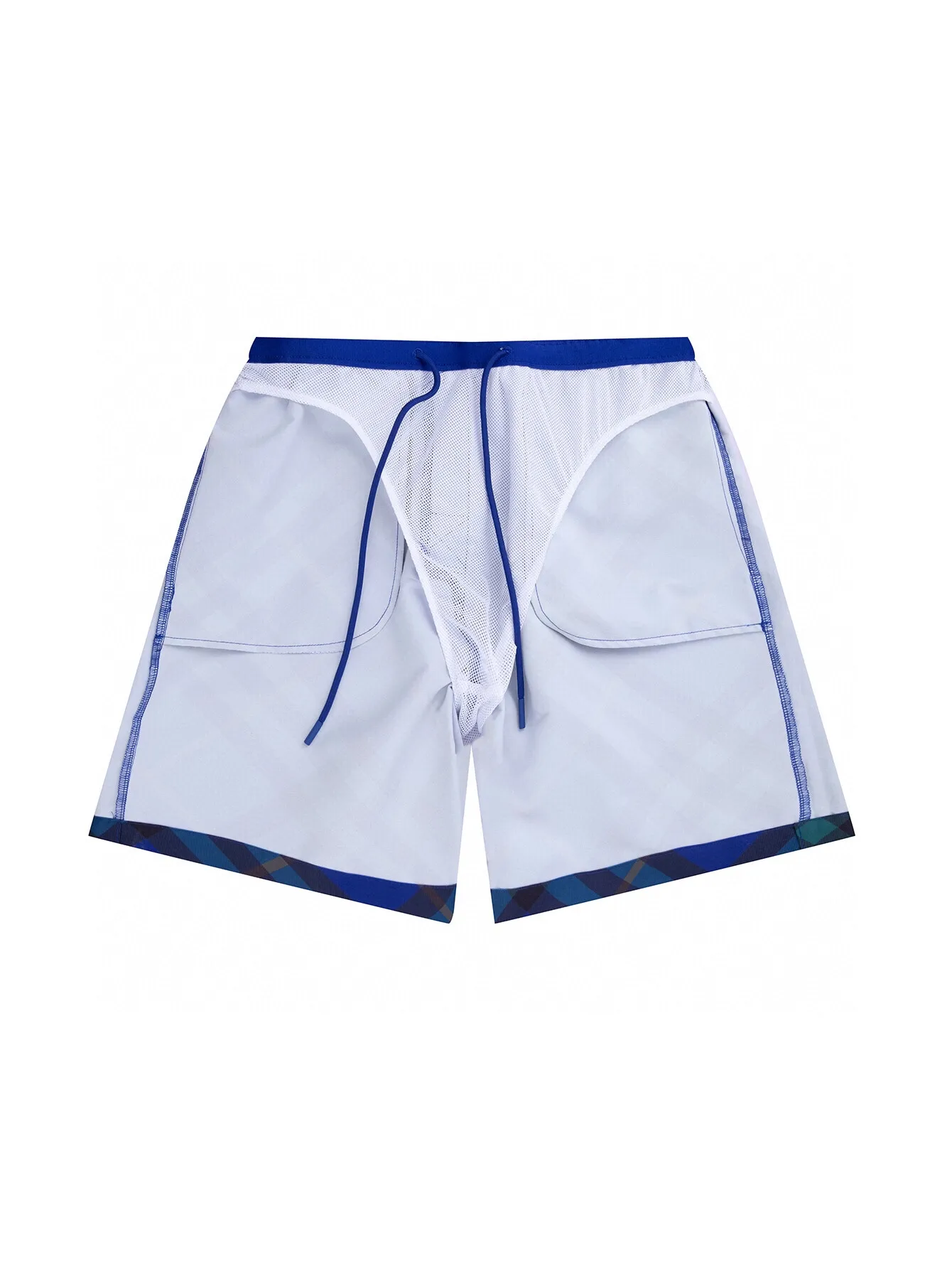 Check Print Twill Swim Shorts D12516121 — view 4