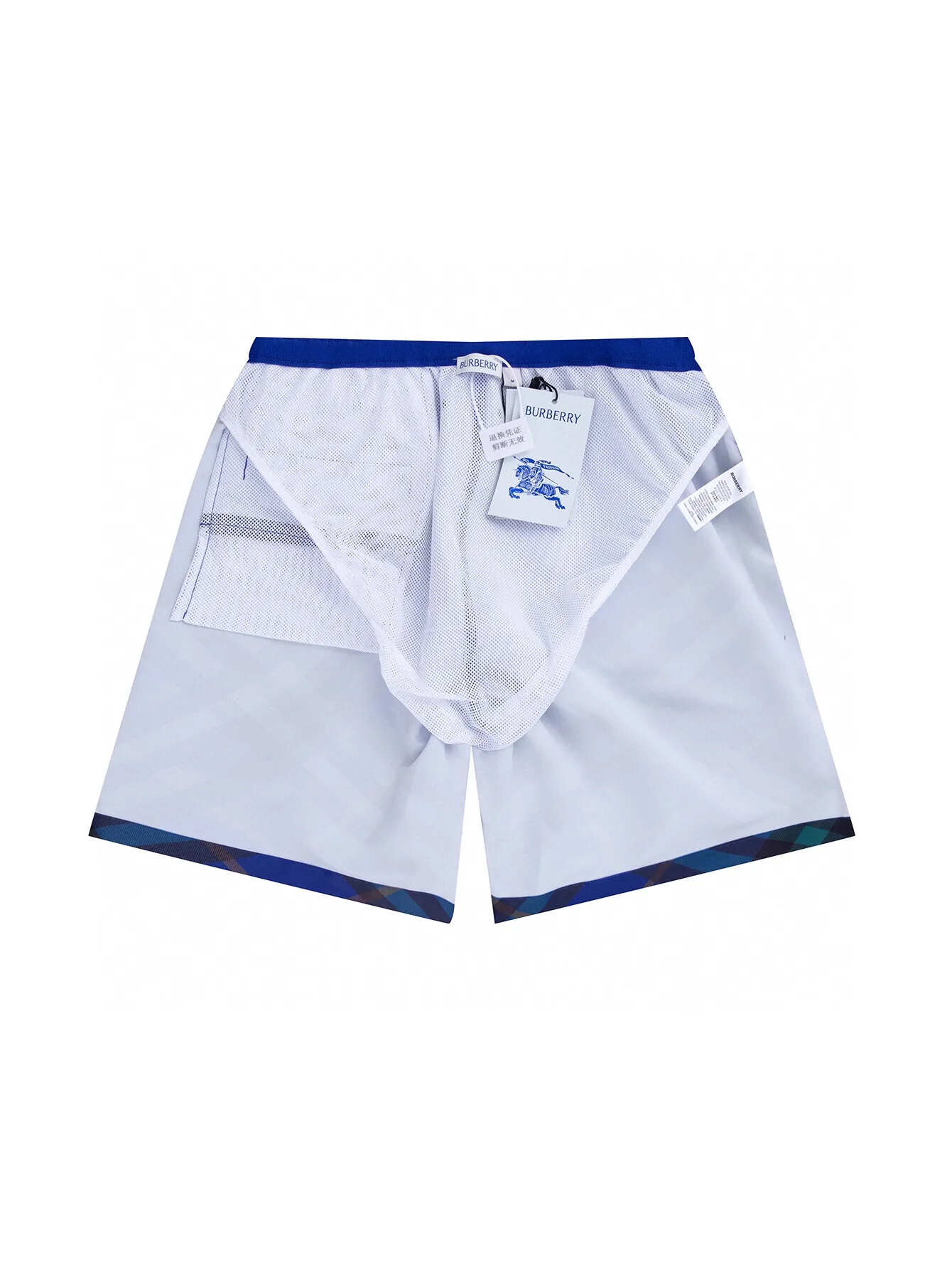 Check Print Twill Swim Shorts D12516121 — view 5
