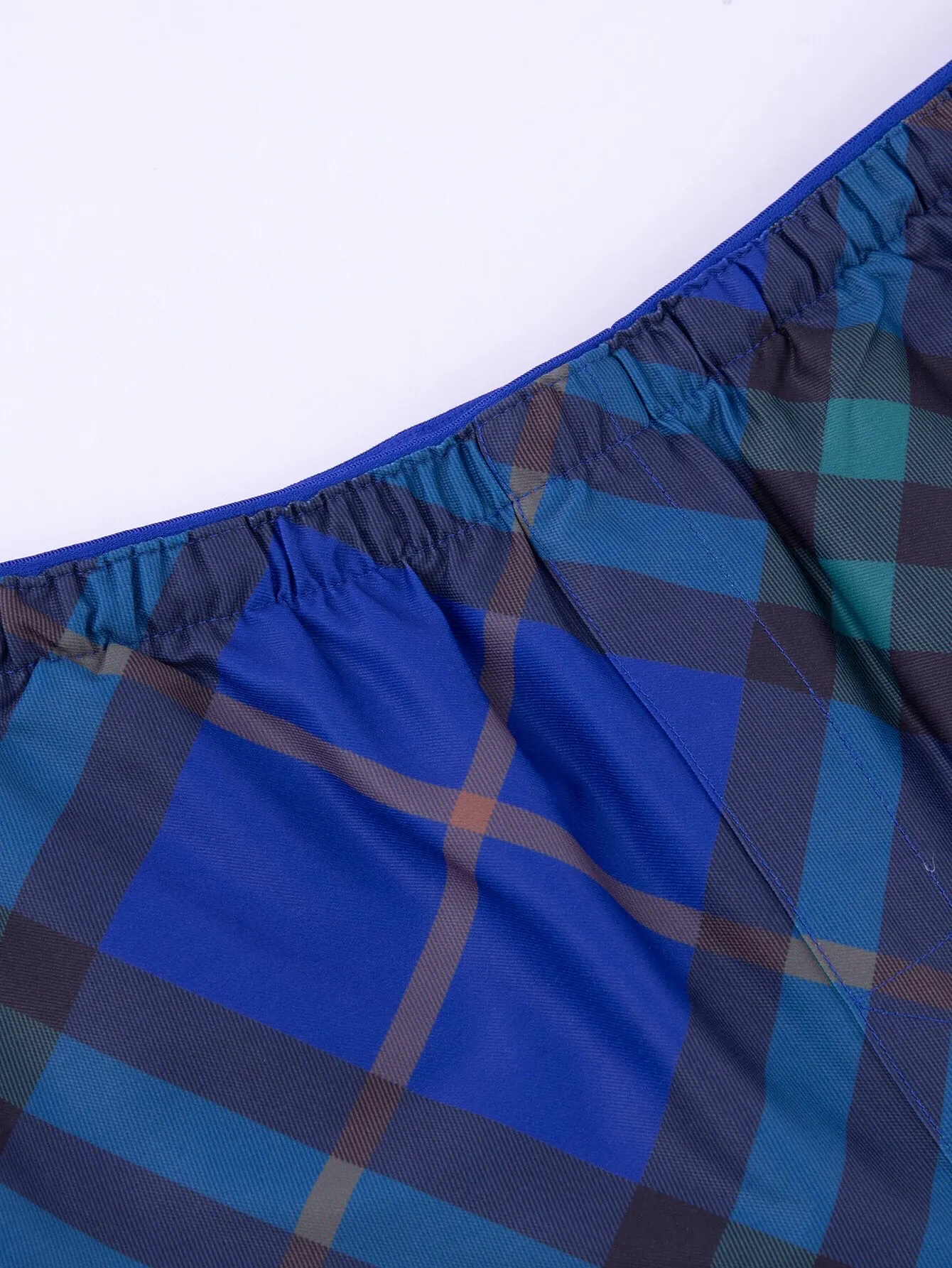 Check Print Twill Swim Shorts D12516121 — view 6