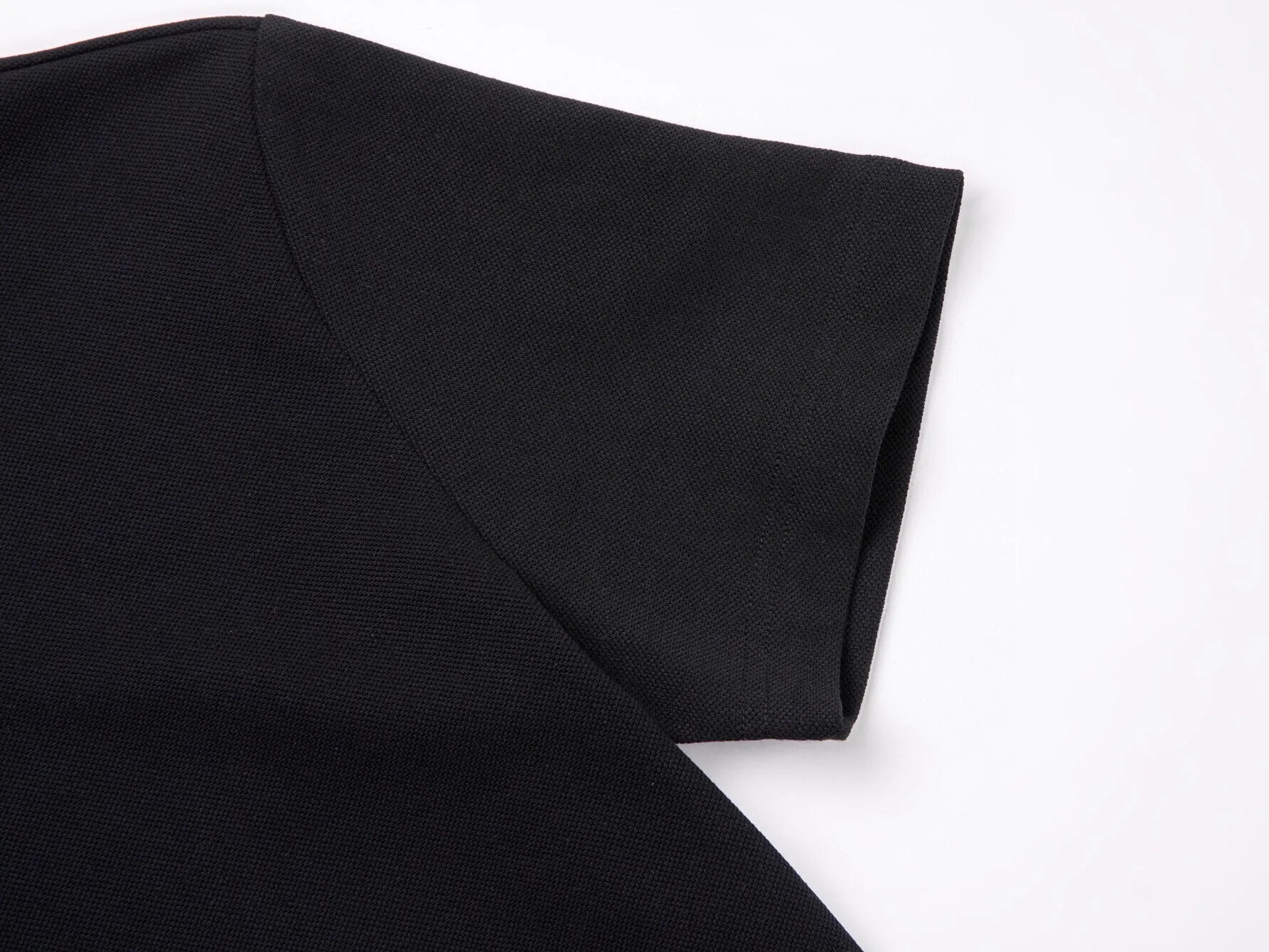 Check-Collar Piqué Cotton Polo Shirt D12515947 — view 8