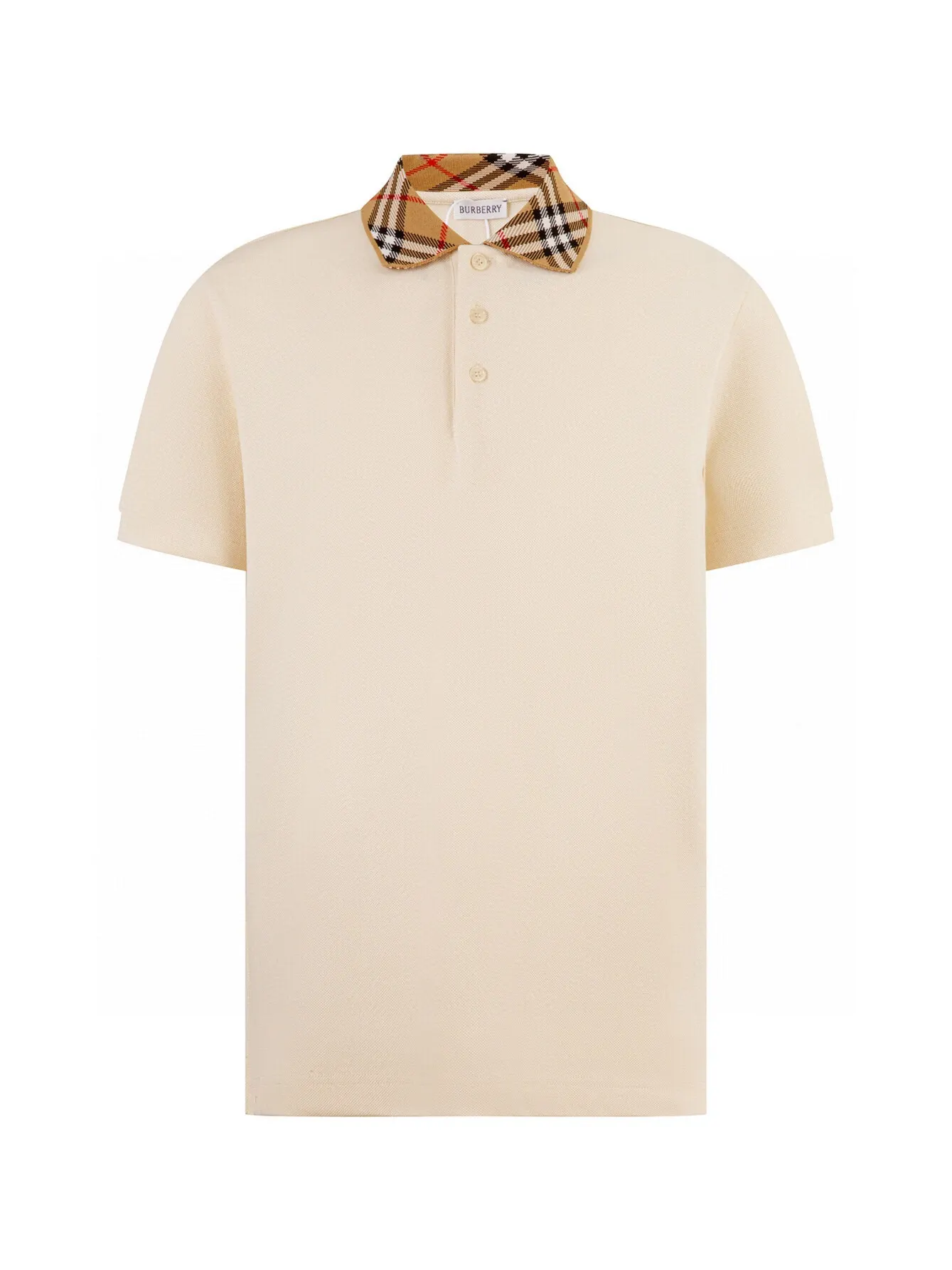 Check Collar Piqué Polo Shirt D12515949