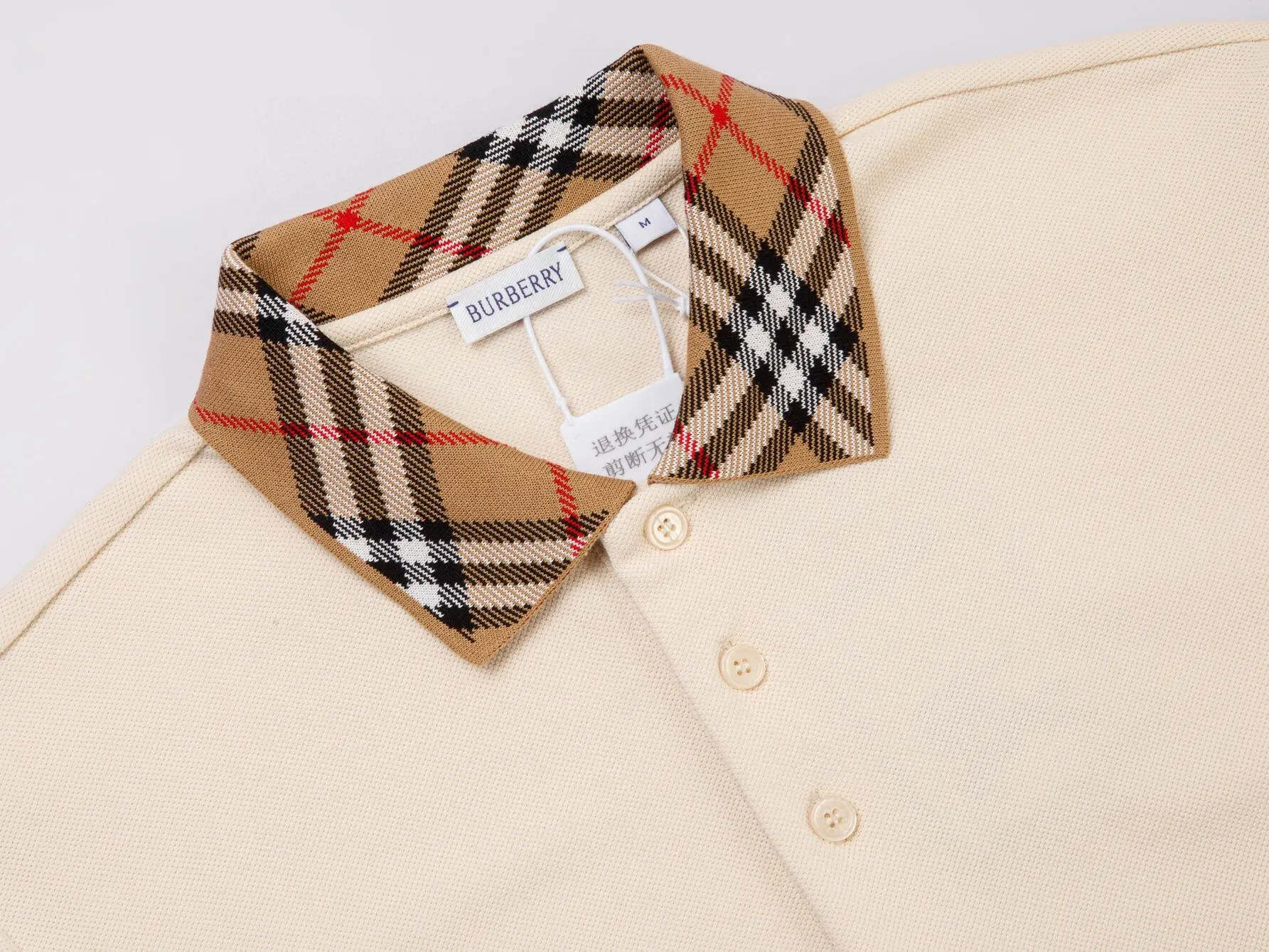 Check Collar Piqué Polo Shirt D12515949 — view 4