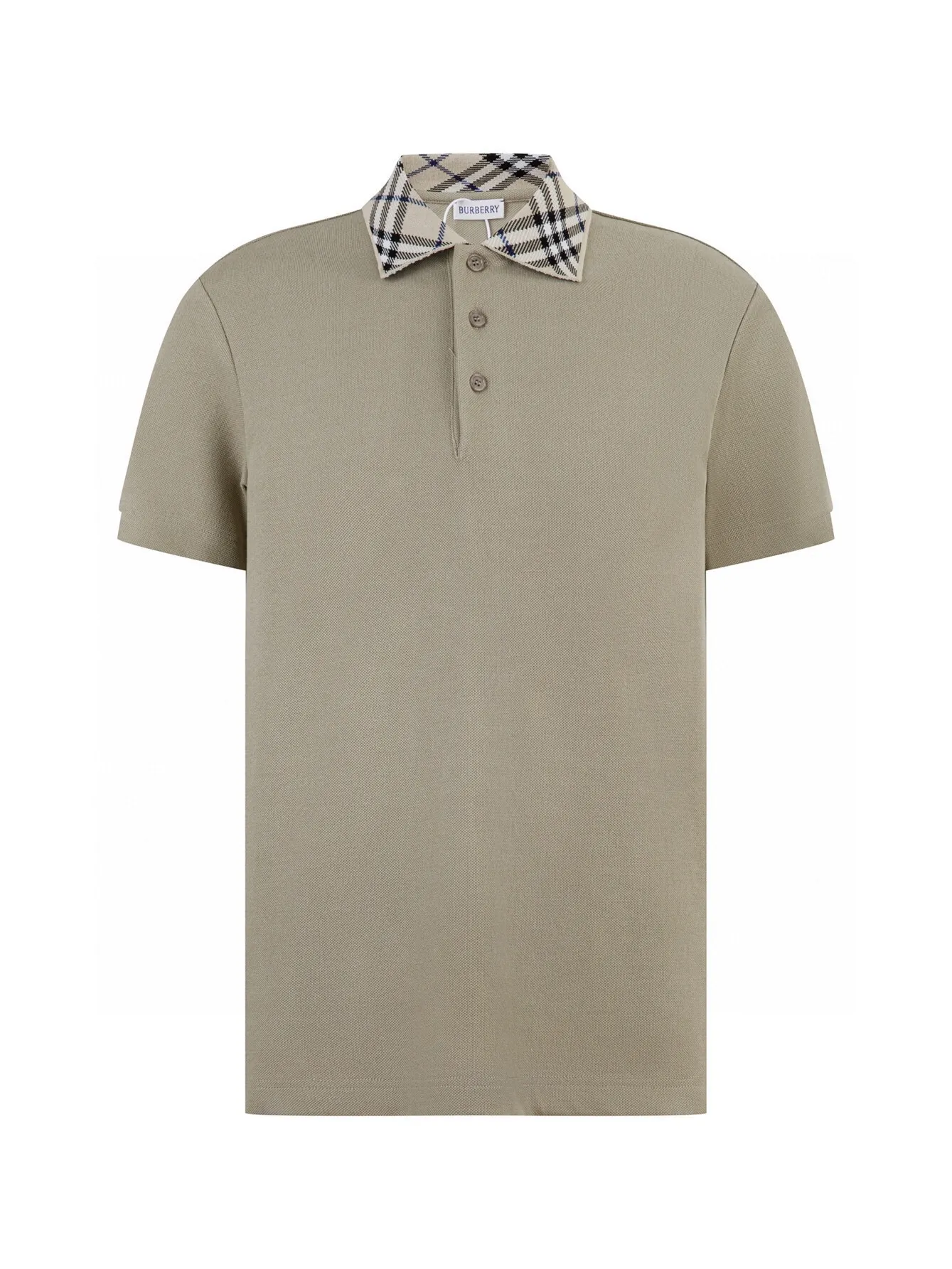Check-Trim Cotton-Blend Piqué Polo Shirt D12515948