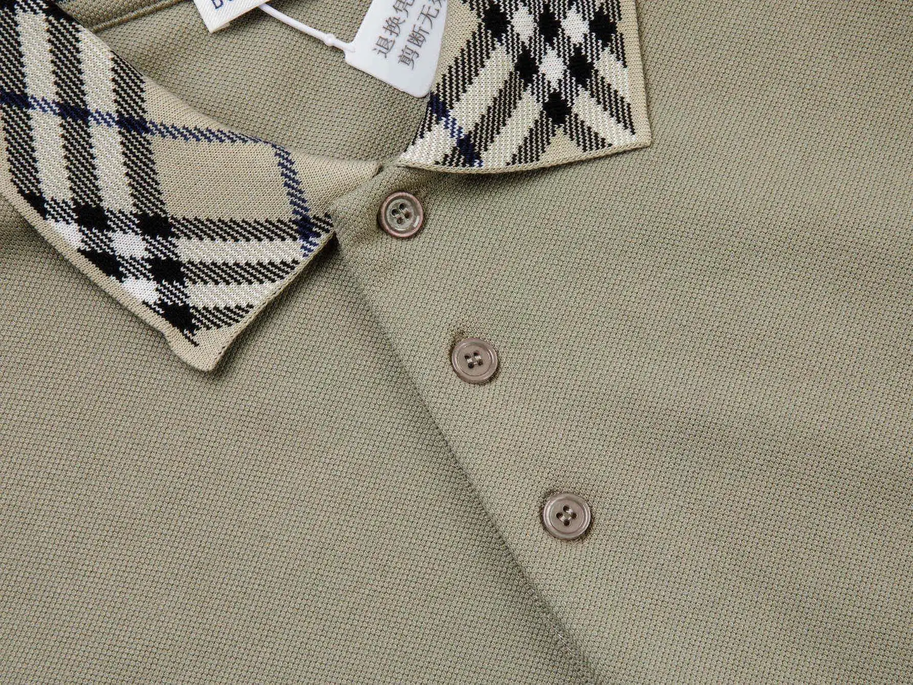 Check-Trim Cotton-Blend Piqué Polo Shirt D12515948 — view 4