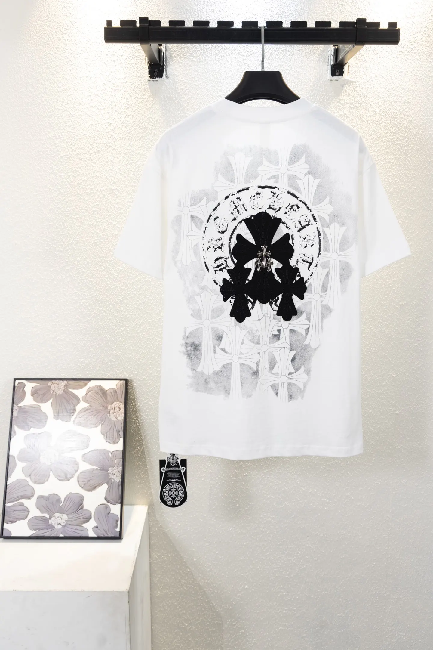 Cross Print Cotton Jersey T-Shirt D12812198 — view 2