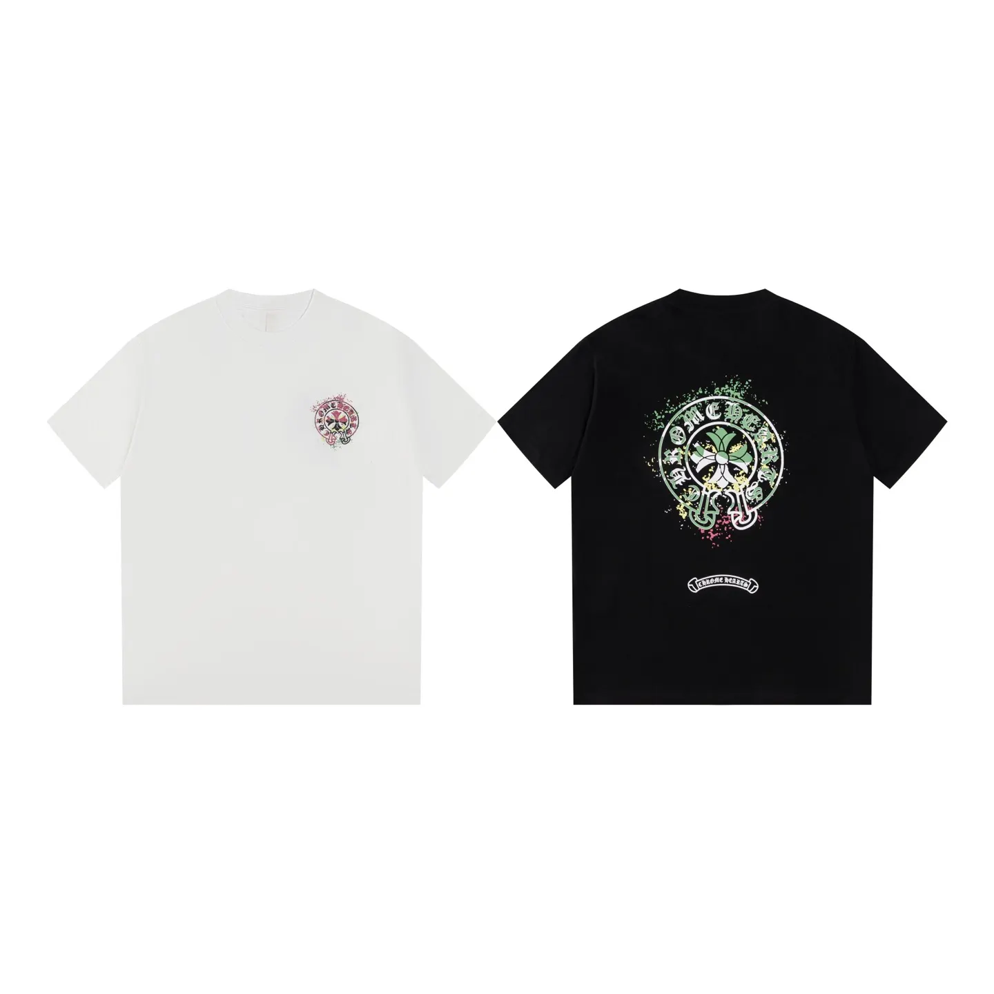Horseshoe Logo Splatter Print T-Shirt D12811135