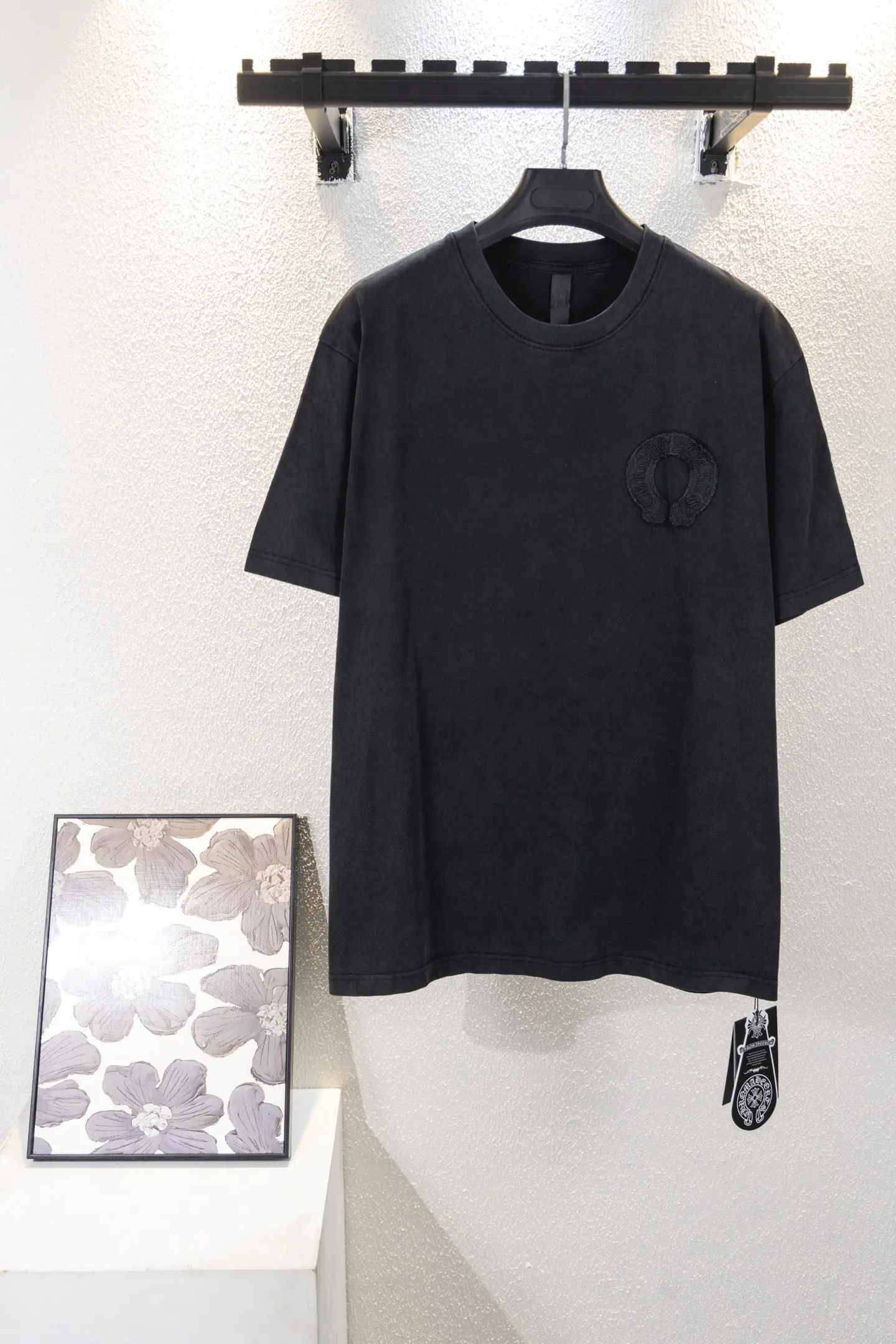 Cross Patch Embroidered Cotton T-Shirt D13012223
