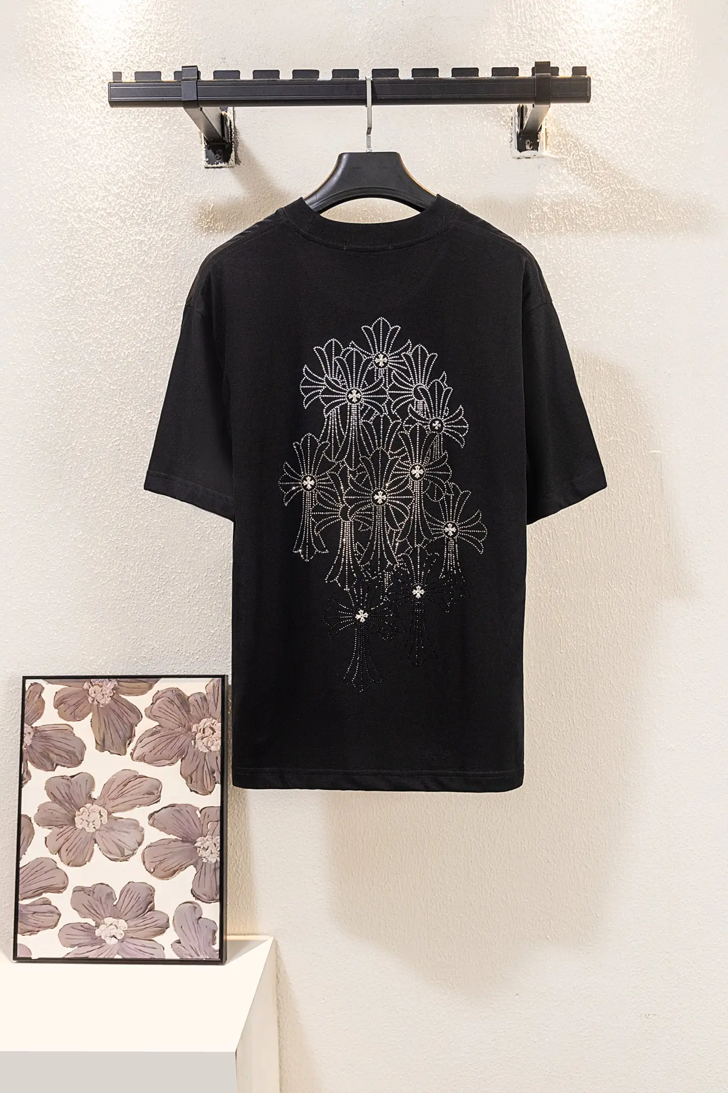 Embellished Cross Logo Cotton T-Shirt D13012227 — view 2