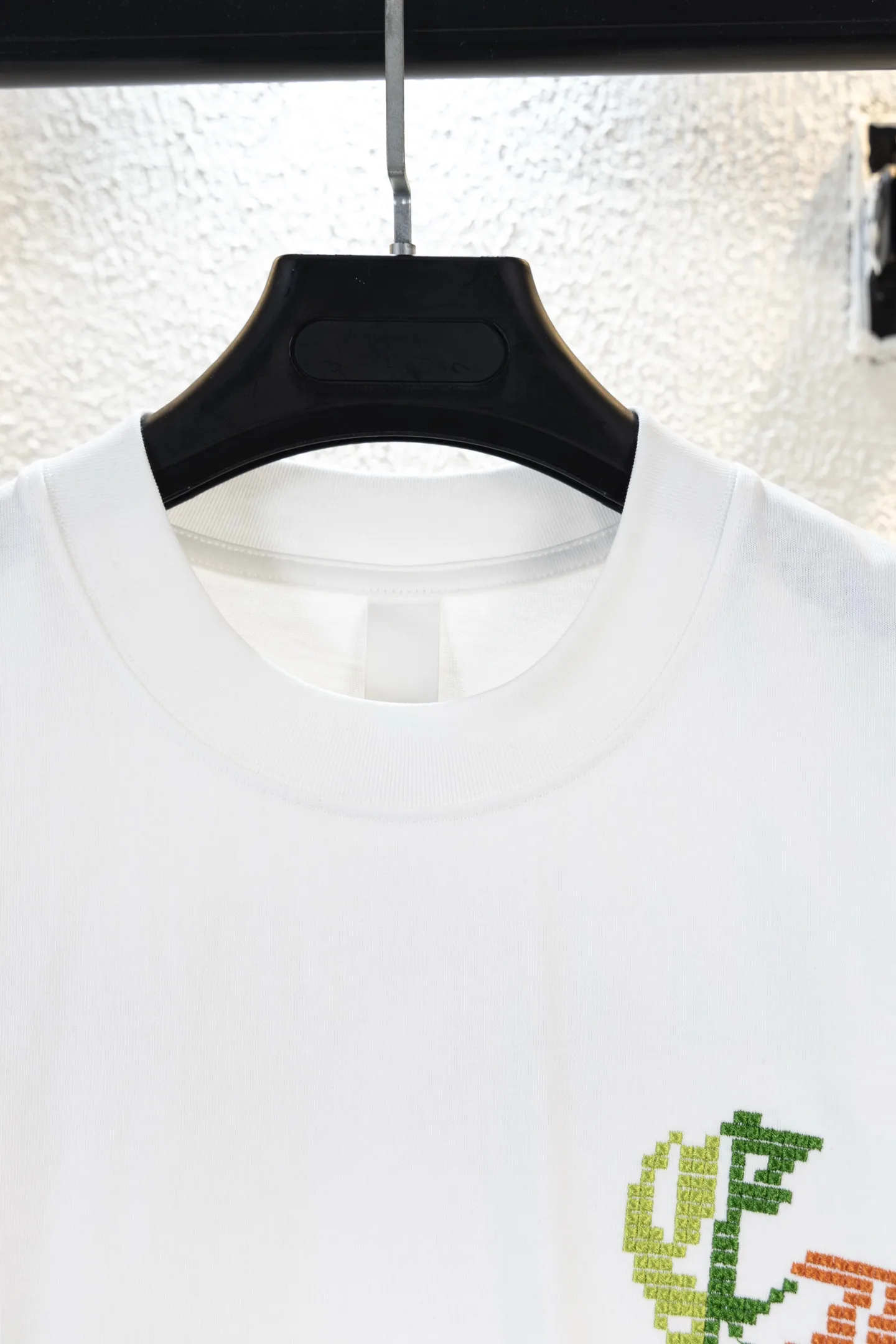 Embroidered Mosaic Logo Cotton T-Shirt D13312195 — view 3