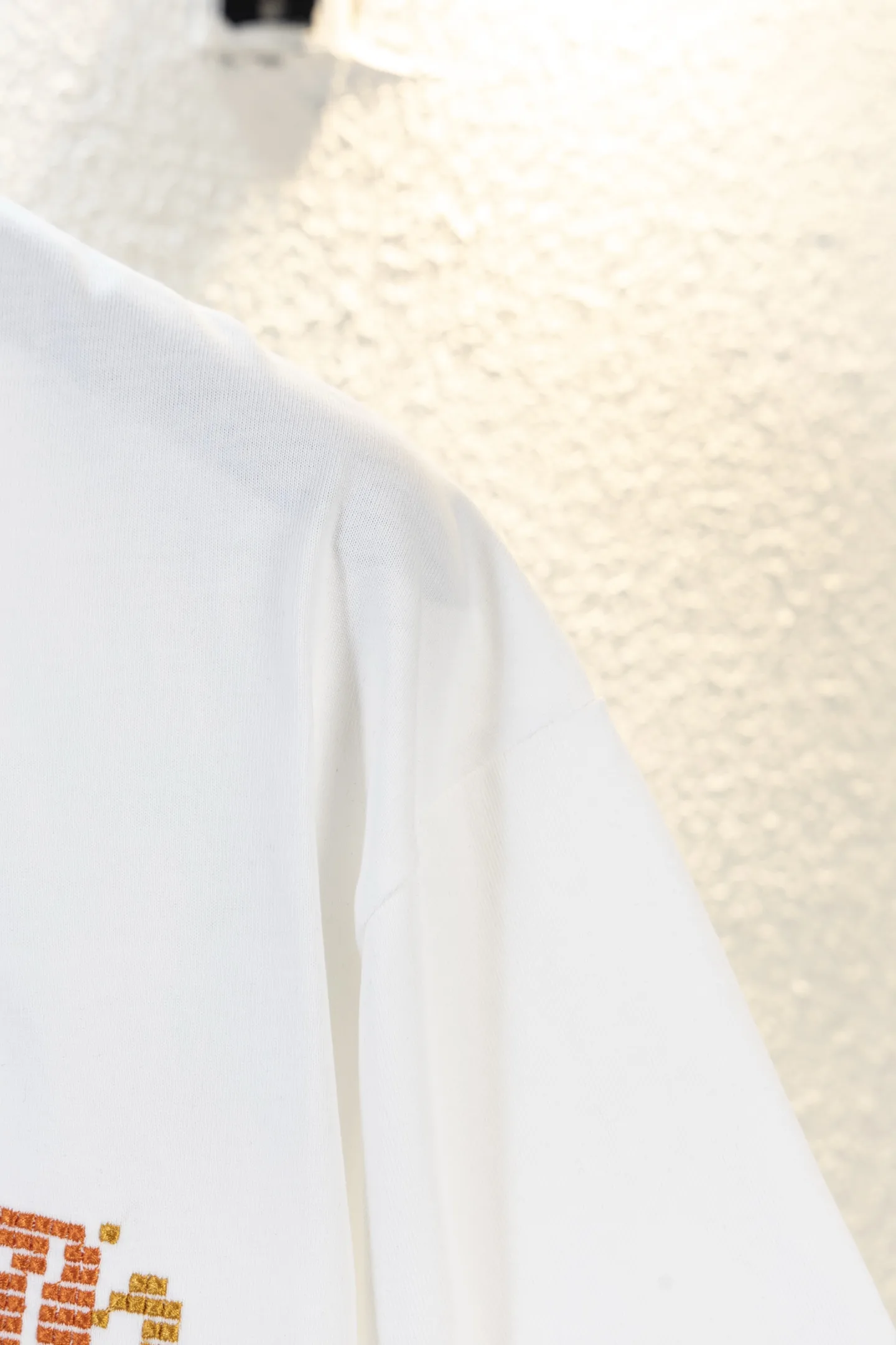 Embroidered Mosaic Logo Cotton T-Shirt D13312195 — view 7