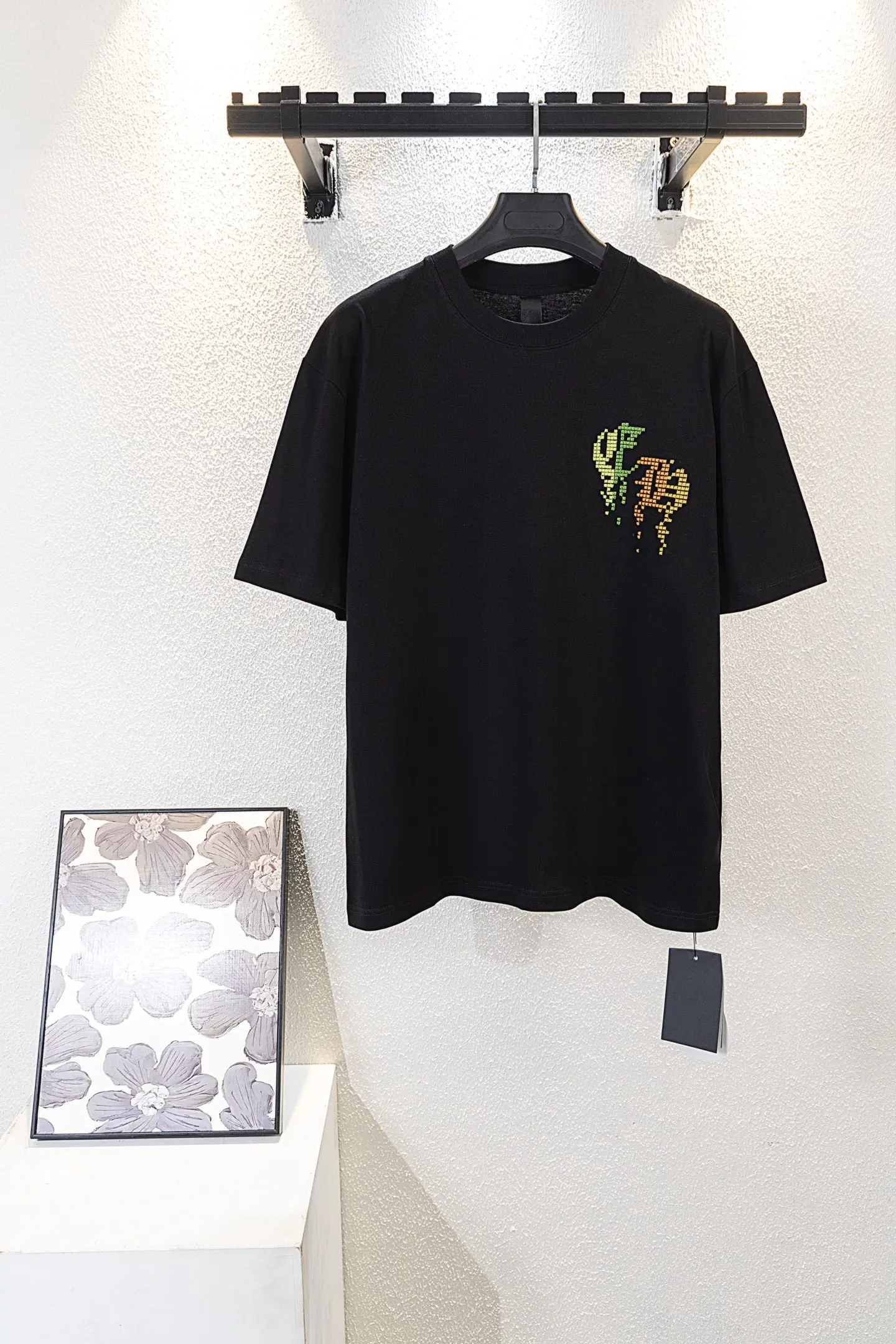 Mosaic Embroidered Cotton T-Shirt D13312196