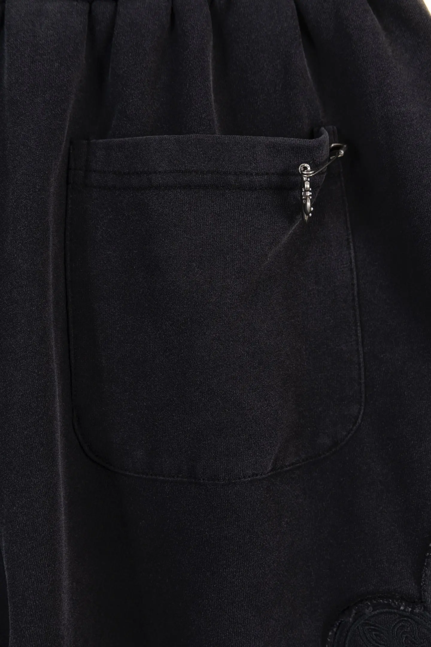Embroidered Washed Cotton Jersey Shorts D13312221 — view 6