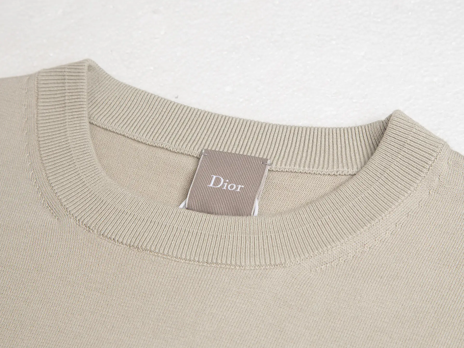 Logo-Embroidered Wool-Blend Knit T-Shirt D13515854 — view 4