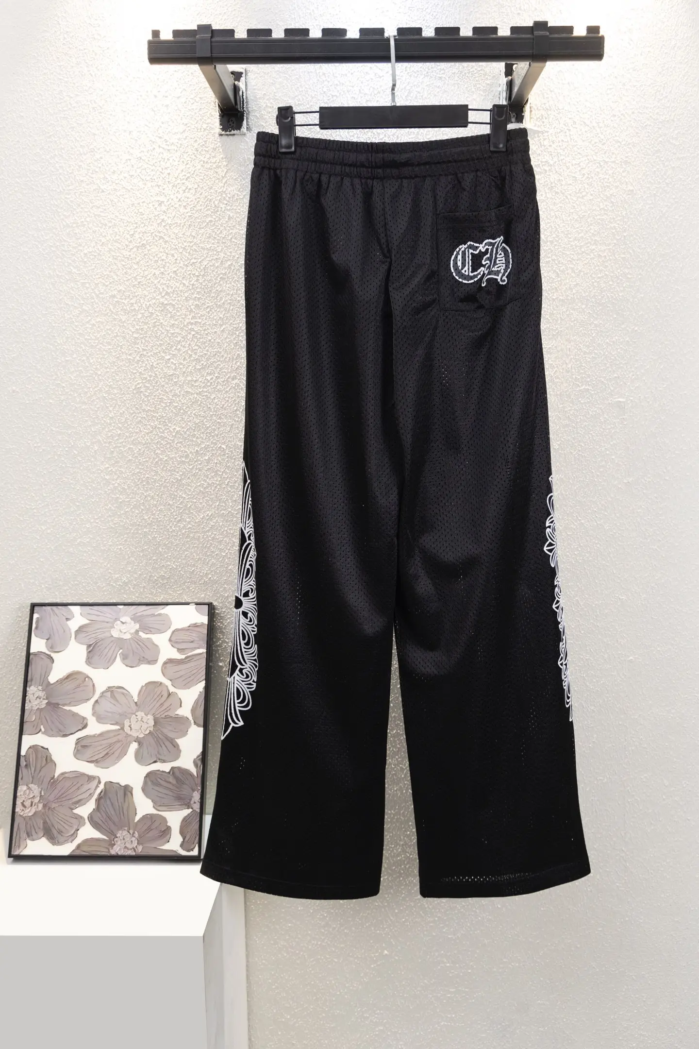 Logo-Print Mesh Wide-Leg Track Pants D13812240 — view 2